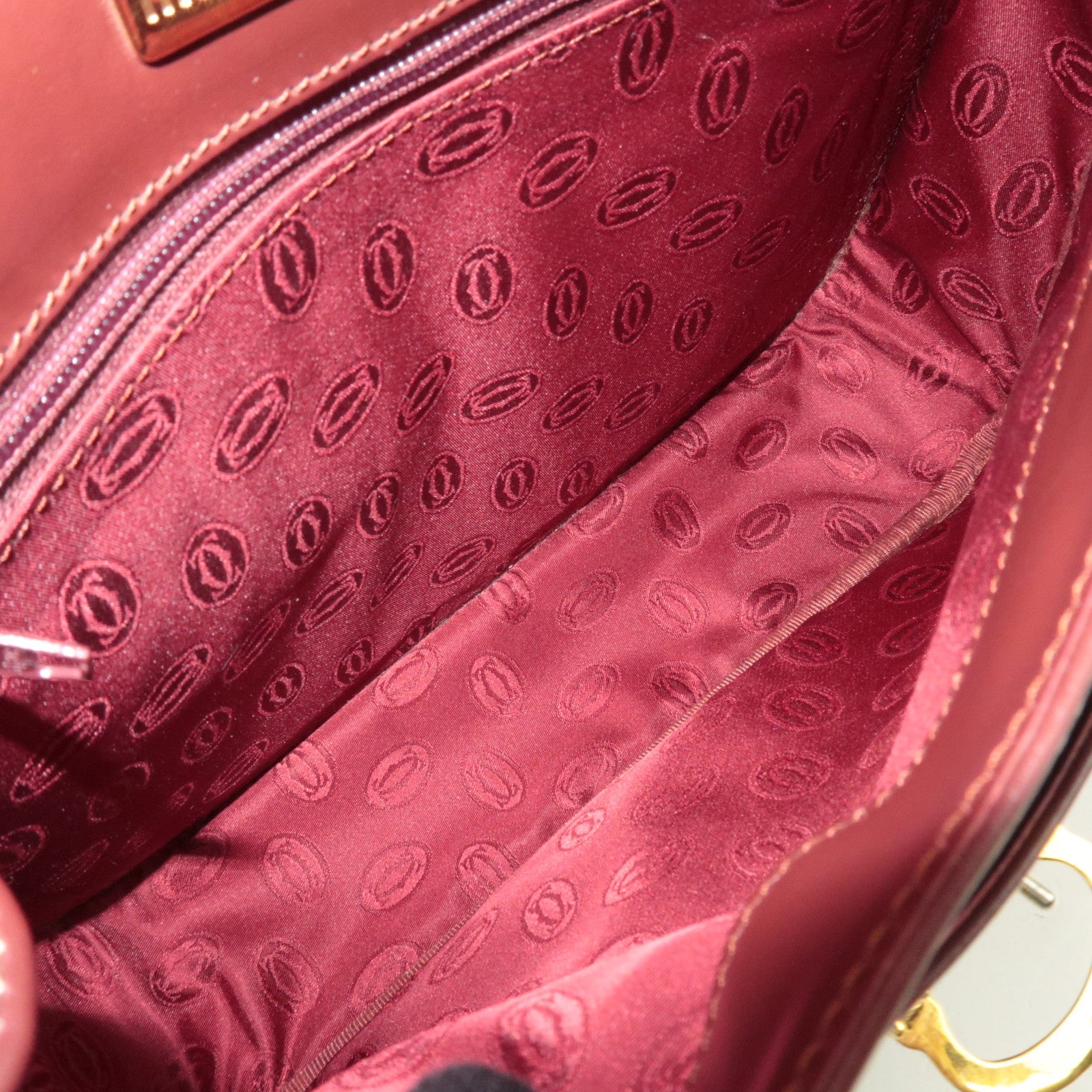 Cartier Must Line Shoulder Bag Leather Bordeaux