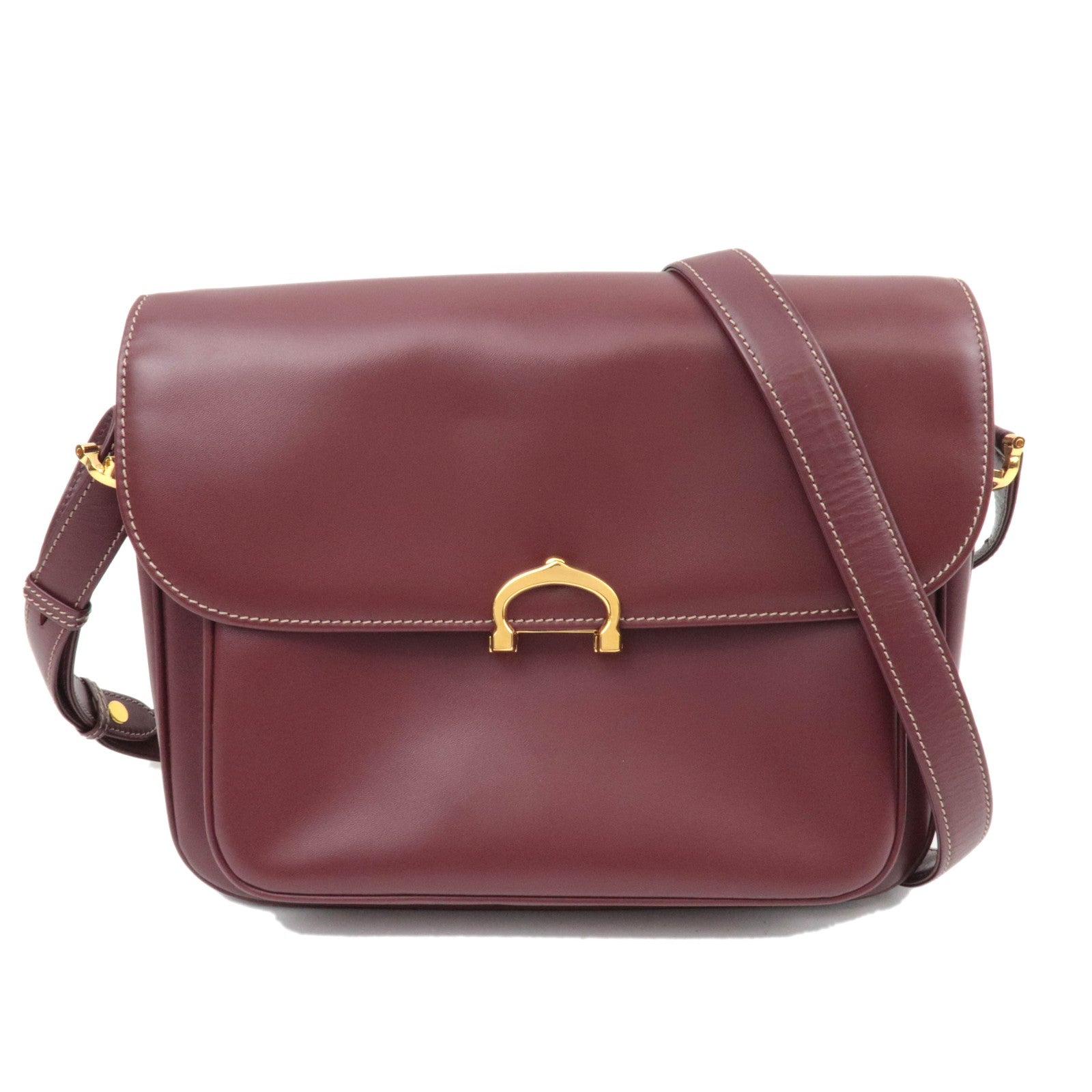 Cartier Must Line Shoulder Bag Leather Bordeaux84902