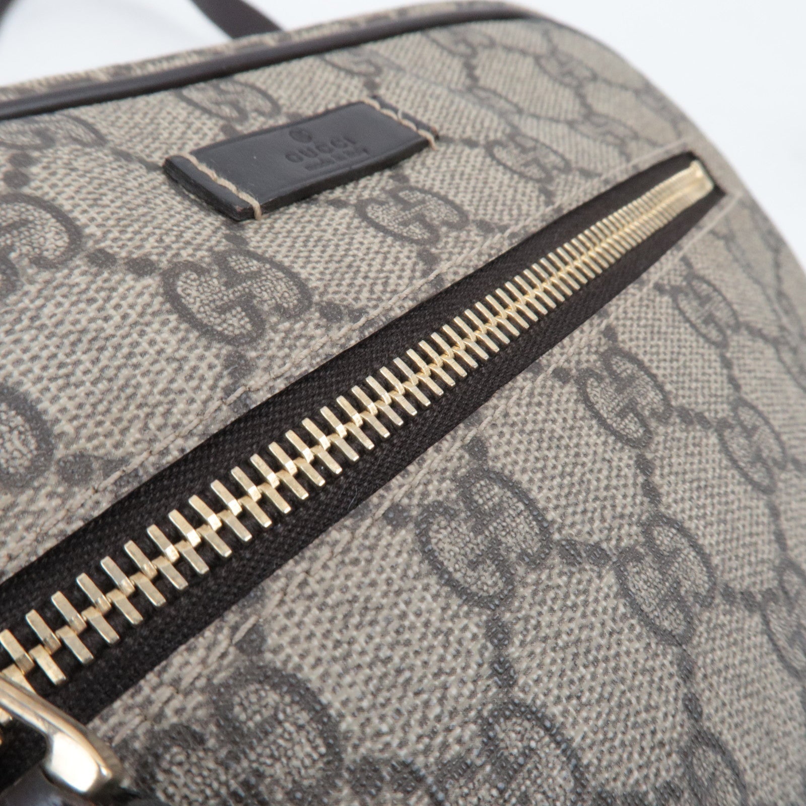 GUCCI Shoulder Bag GG Supreme Leather Beige 201447