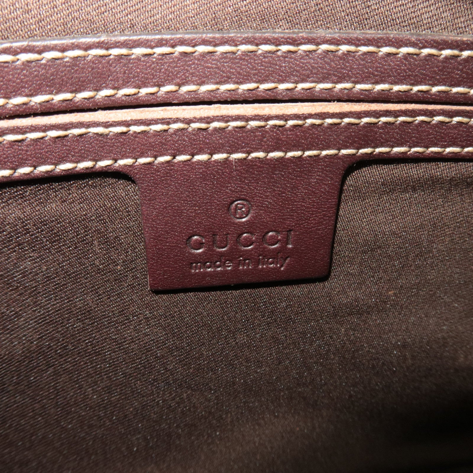 GUCCI Shoulder Bag GG Supreme Leather Beige 201447