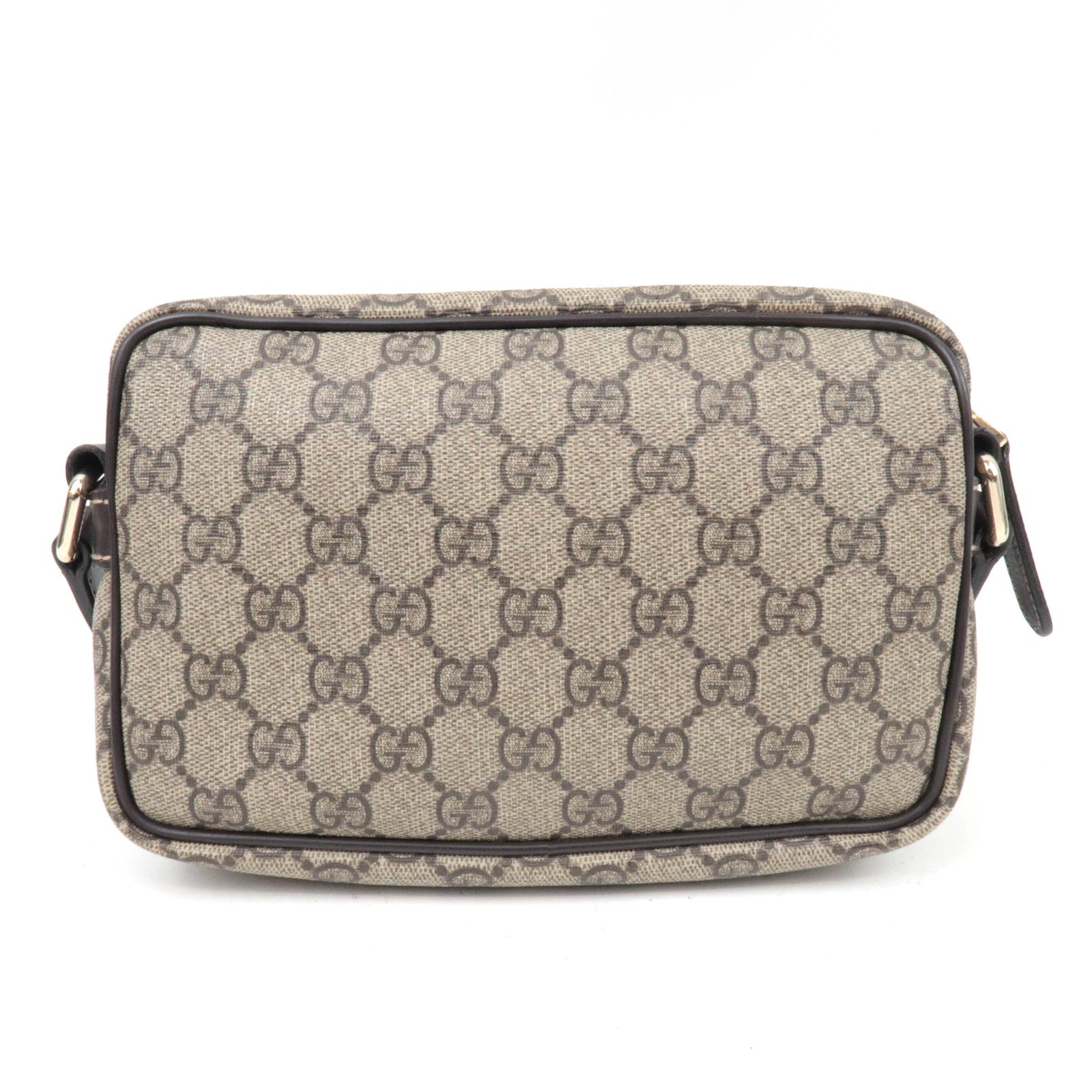 GUCCI Shoulder Bag GG Supreme Leather Beige 201447