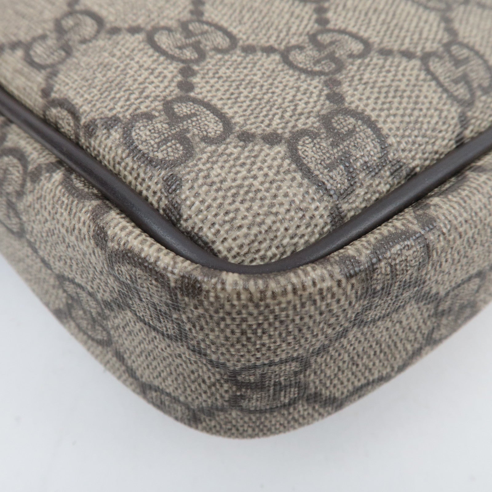 GUCCI Shoulder Bag GG Supreme Leather Beige 201447