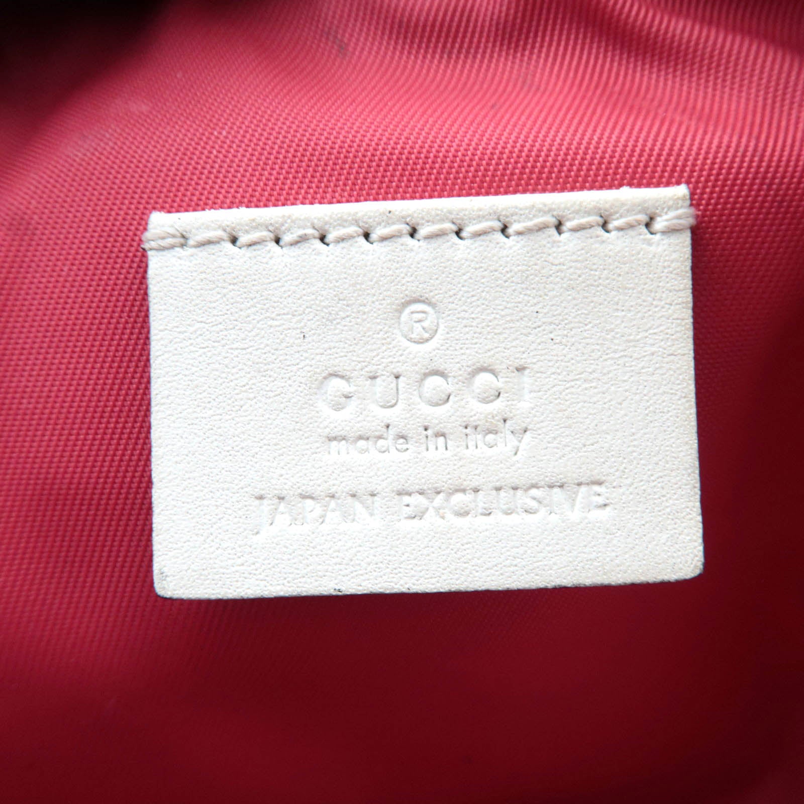 GUCCI Herbarium Canvas Leather Cosmetic Pouch Japan Limited Beige Red 442690