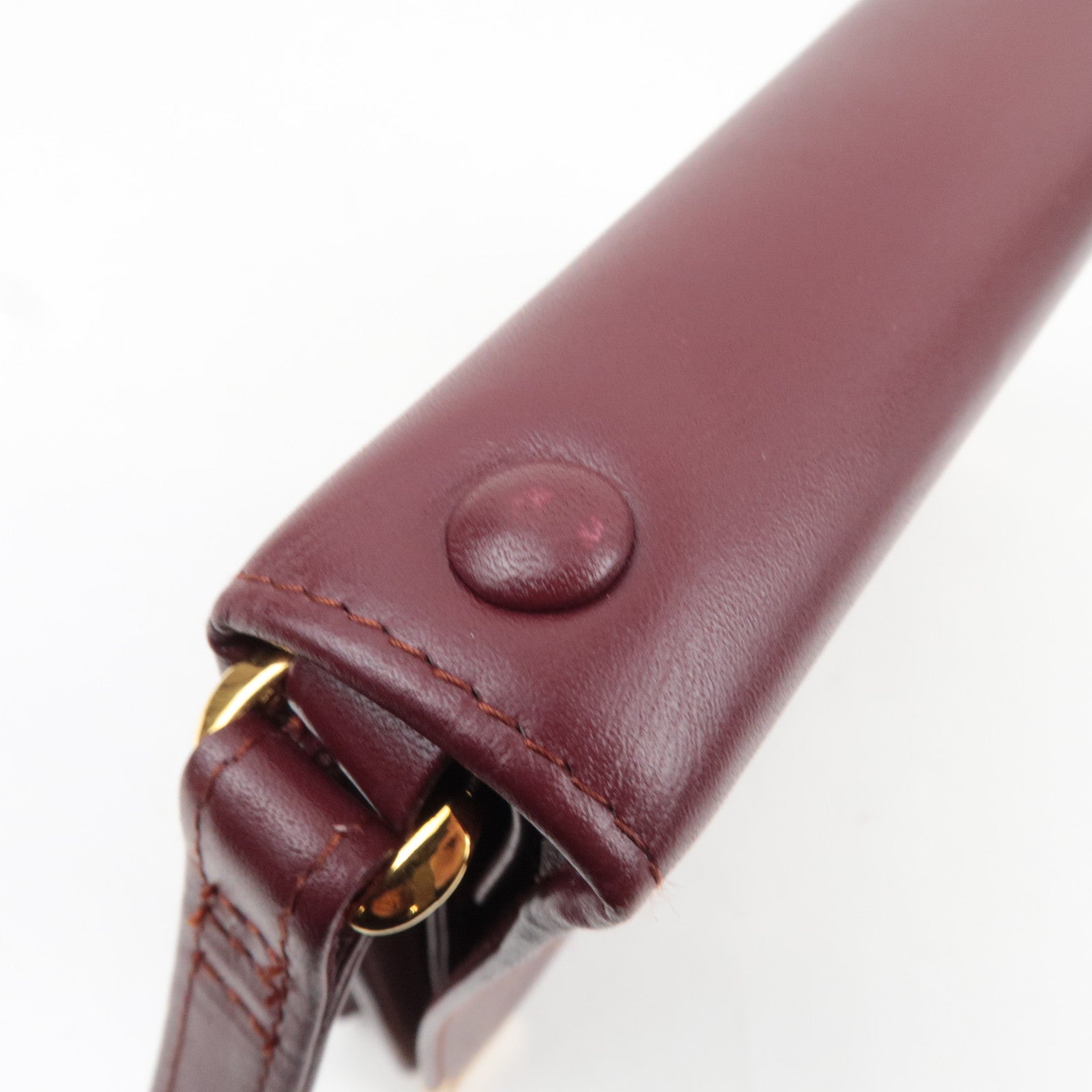 Cartier Must Line Clutch Bag Leather Bordeaux