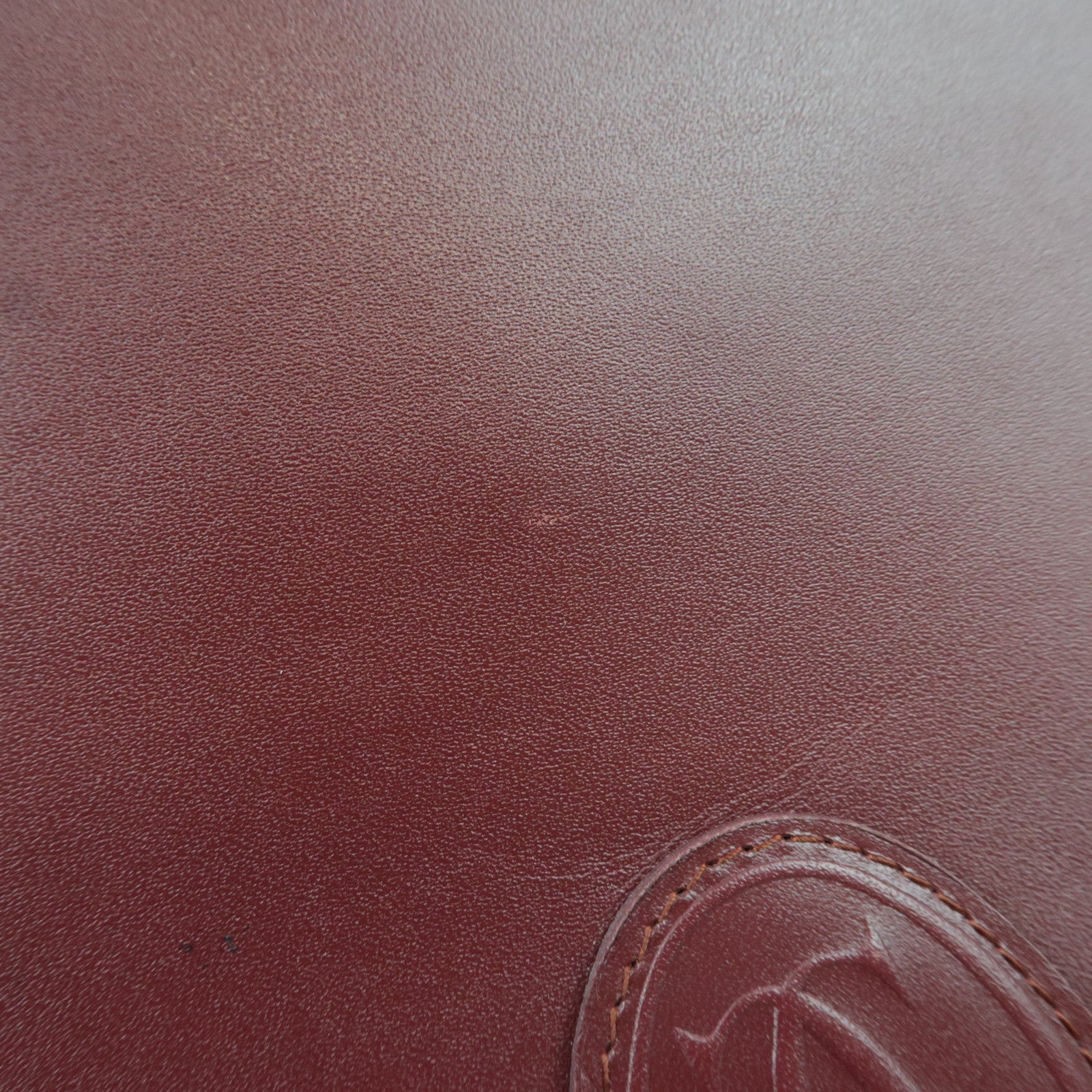 Cartier Must Line Clutch Bag Leather Bordeaux