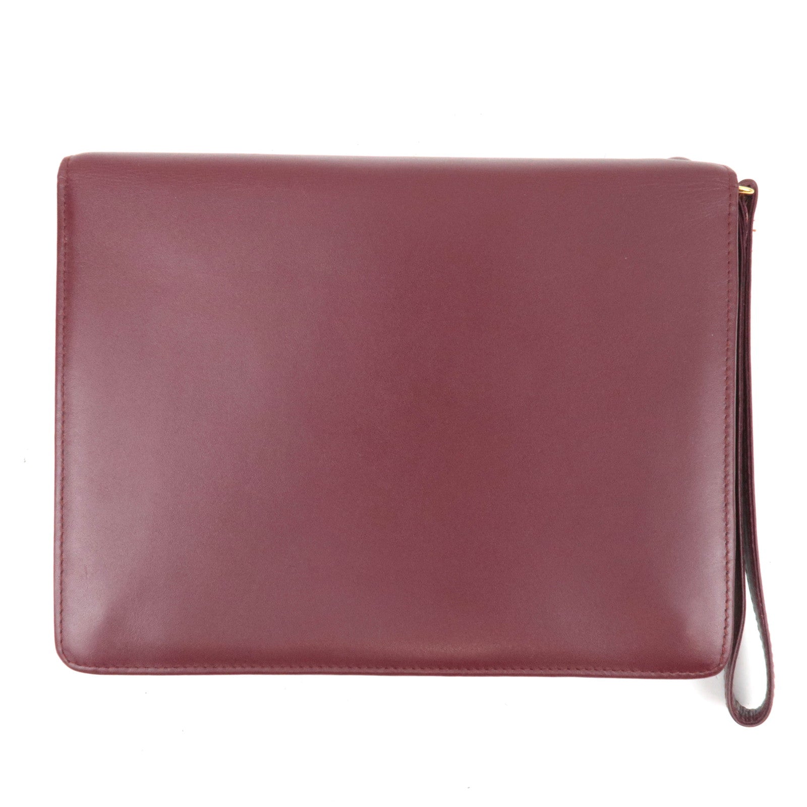 Cartier Must Line Clutch Bag Leather Bordeaux