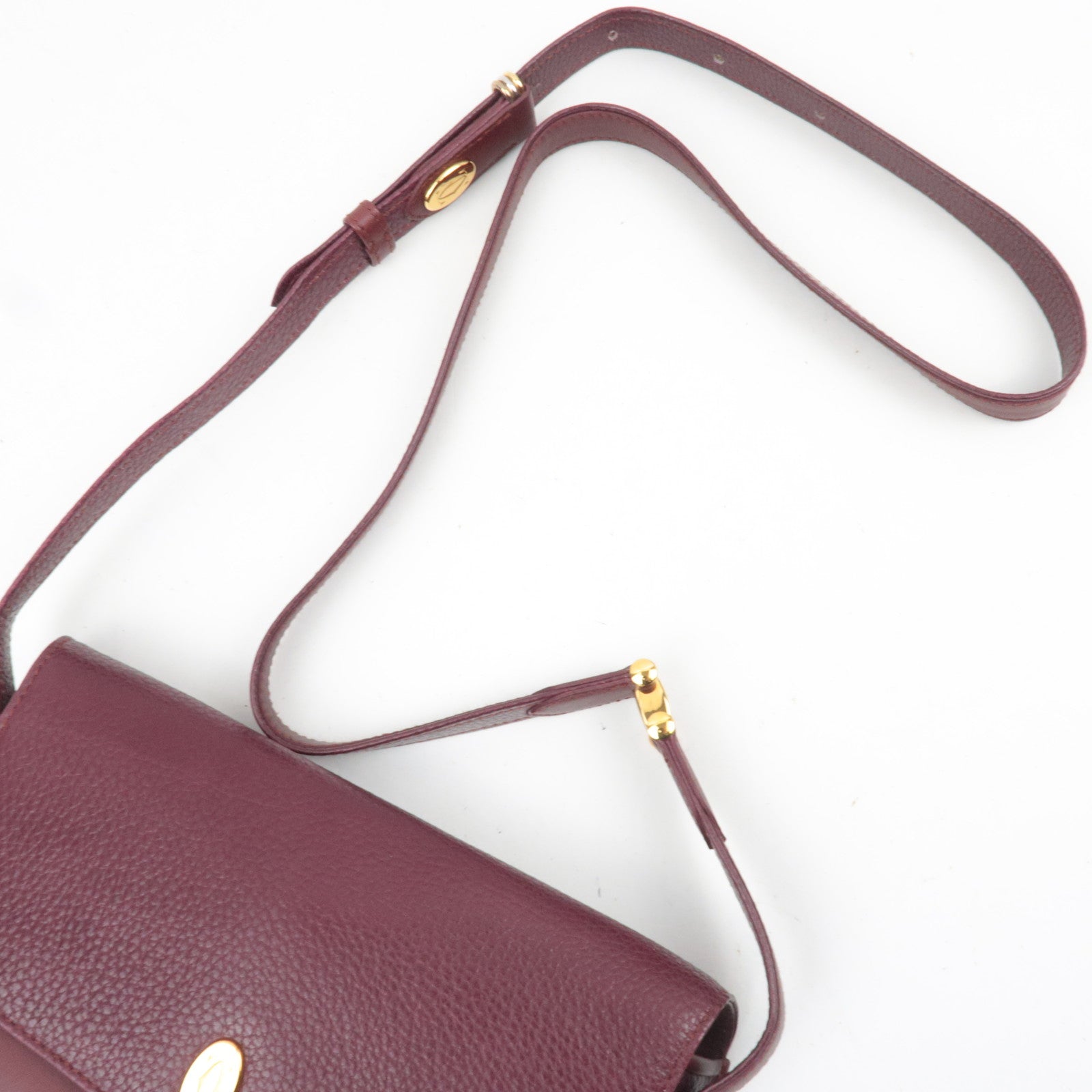 Cartier Must Line Shoulder Bag Leather Bordeaux *Dust Bag