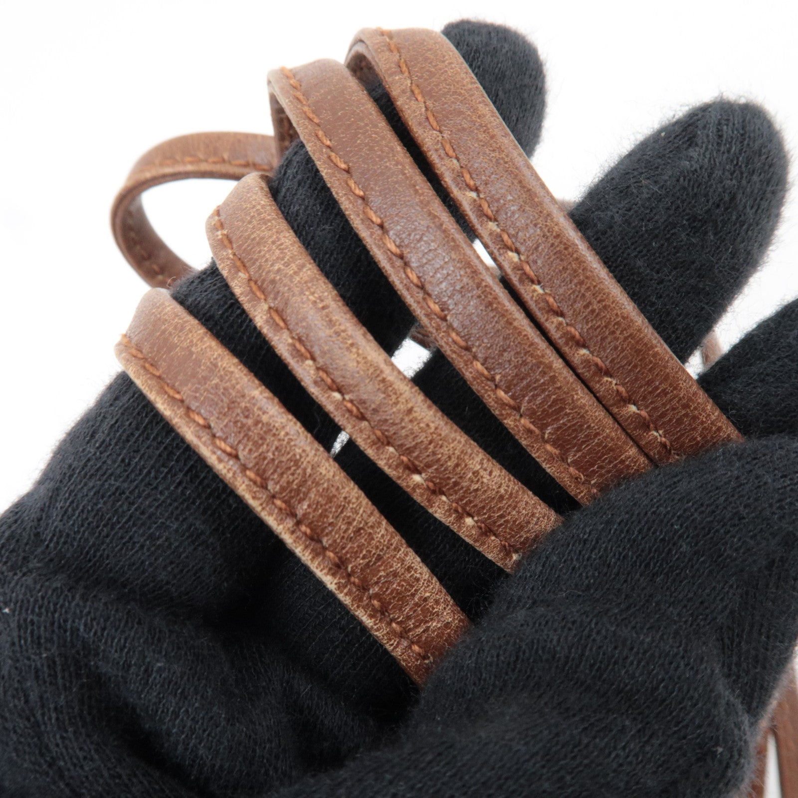 GUCCI Old Gucci Kiss Lock Suede Shoulder Bag Brown