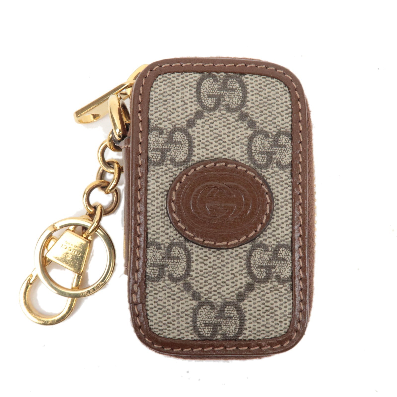 GUCCI GG Supreme Interlocking G Key Case Beige 75161485030