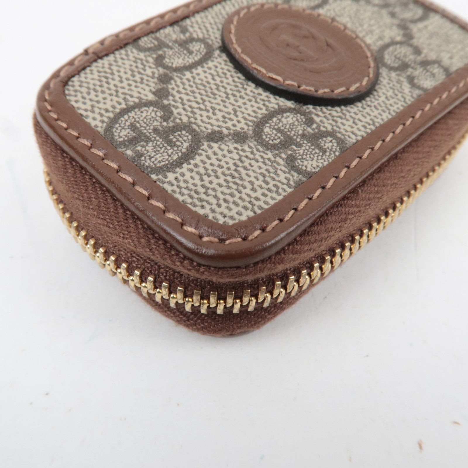 GUCCI GG Supreme Interlocking G Key Case Beige 751614