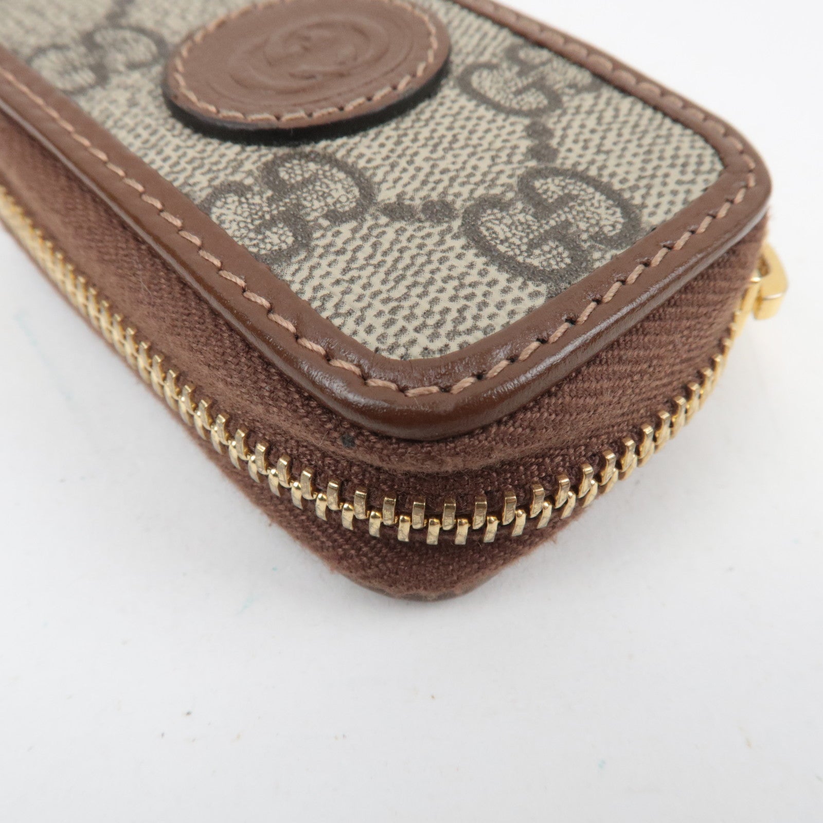 GUCCI GG Supreme Interlocking G Key Case Beige 751614