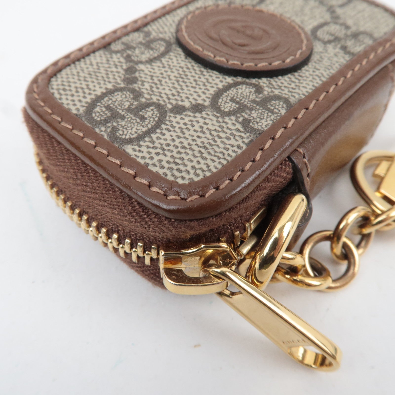 GUCCI GG Supreme Interlocking G Key Case Beige 751614