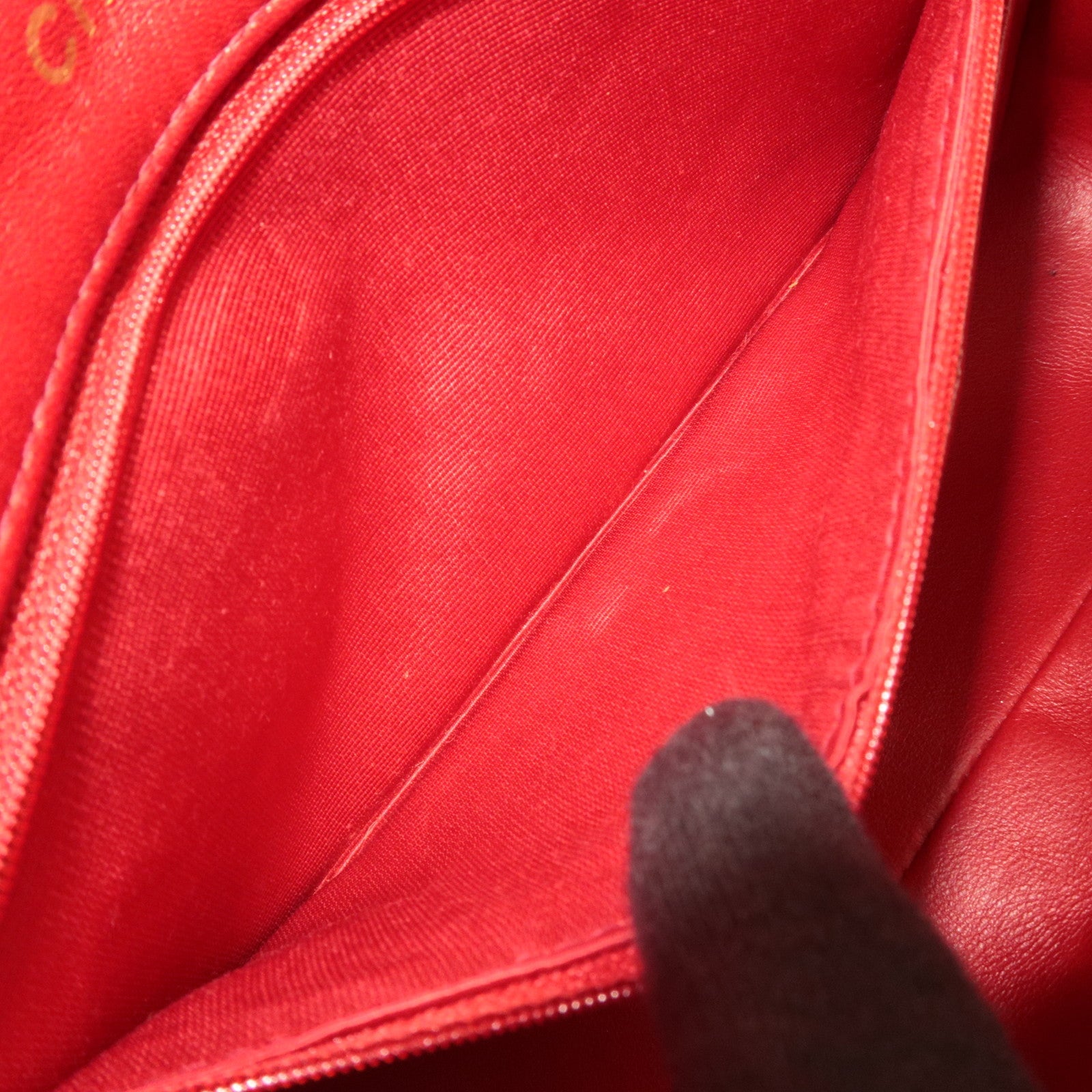 CHANEL Matelasse Diana 22 Chain Shoulder Bag Lambskin Red Gold HDW 1703775 *G Card