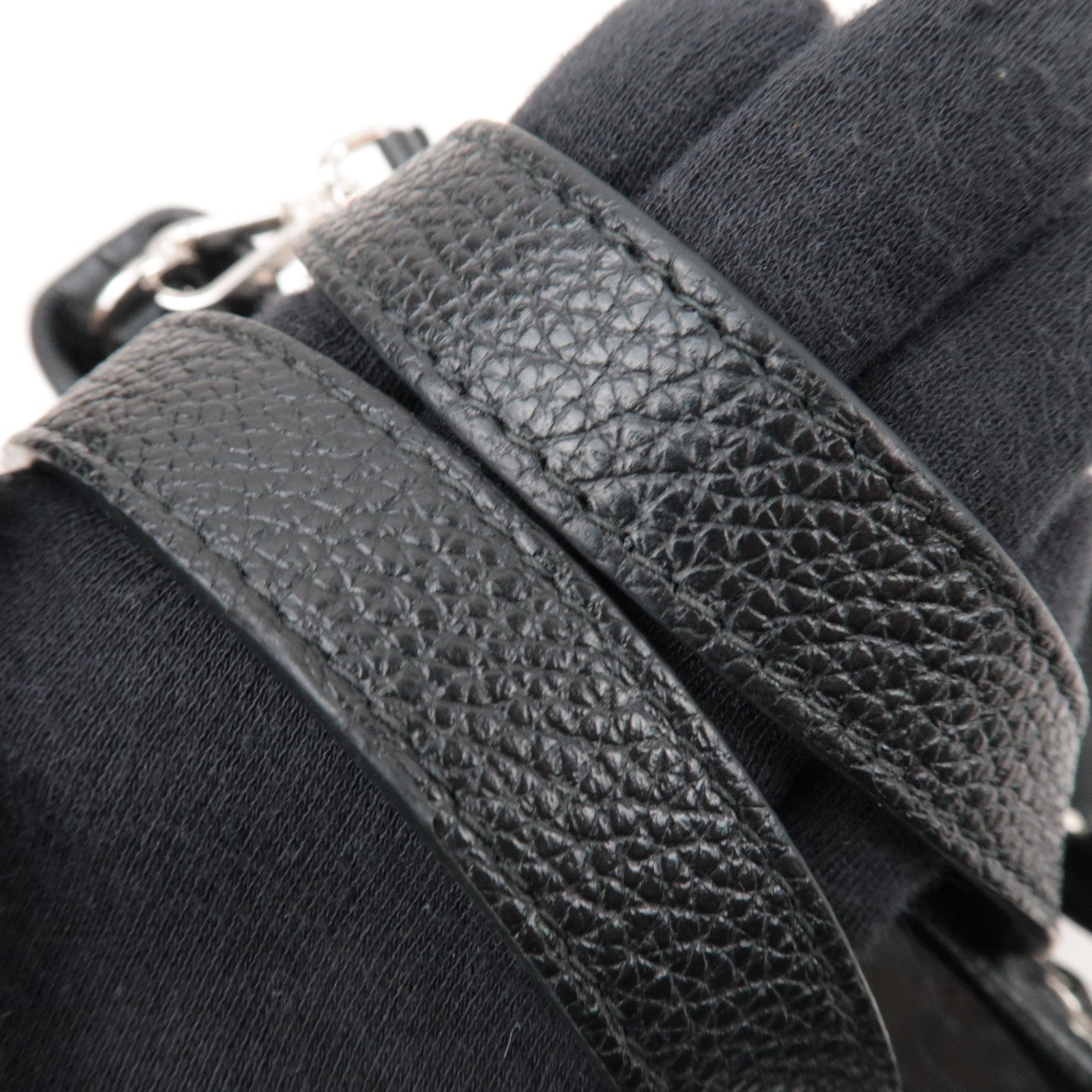 JIMMY CHOO Star Studs 2Way Mini Tote Bag Leather Black