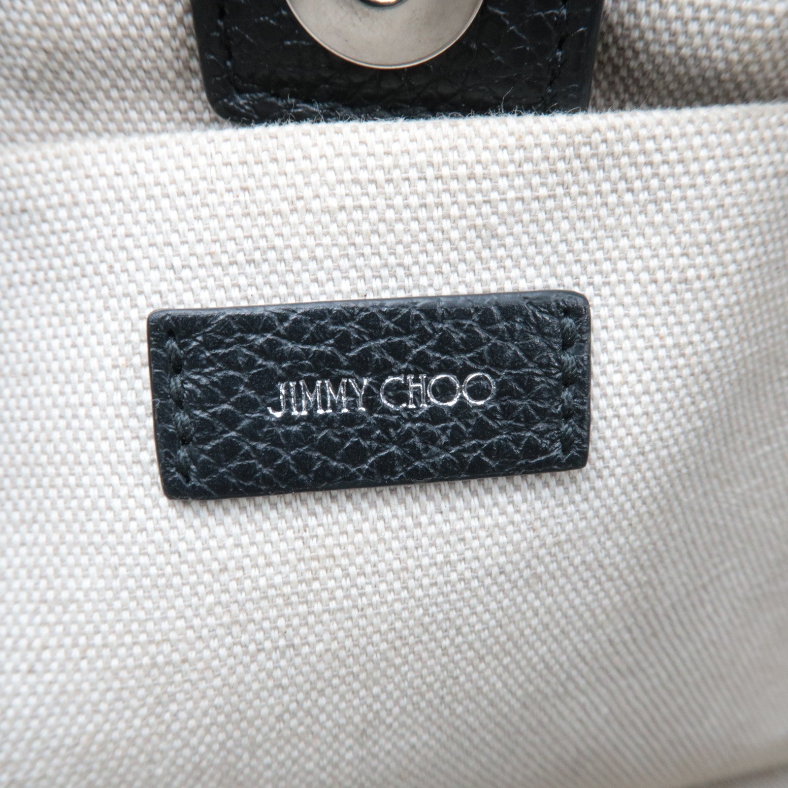 JIMMY CHOO Star Studs 2Way Mini Tote Bag Leather Black