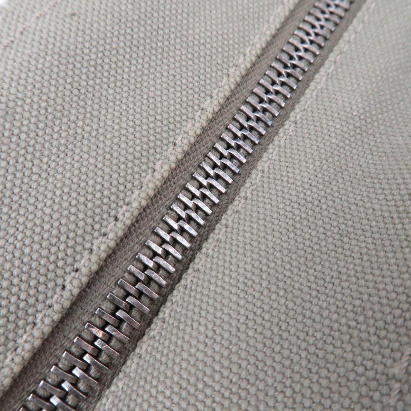 PRADA Tote Bag Canvas Leather Khaki Brown BN0540