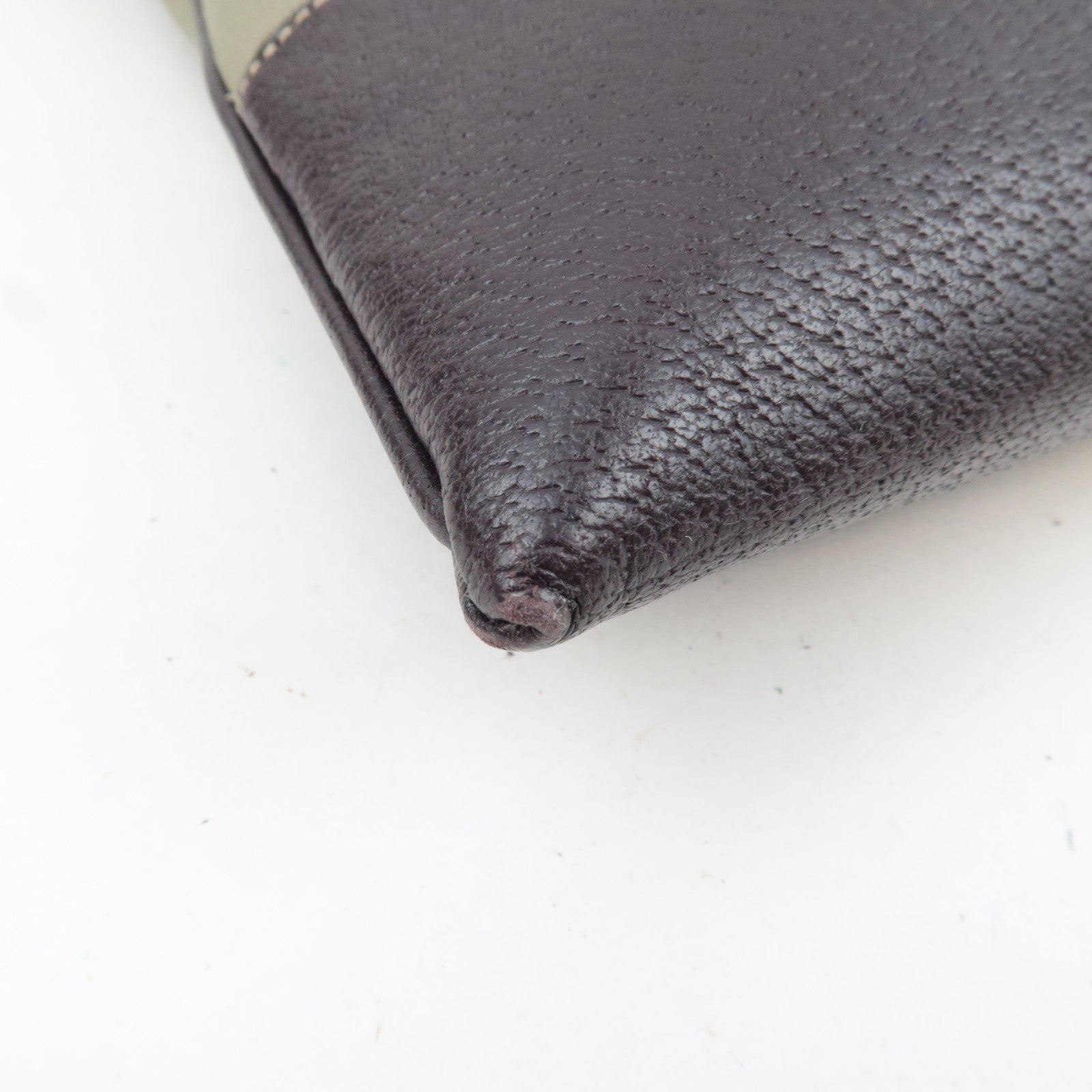 PRADA Tote Bag Canvas Leather Khaki Brown BN0540