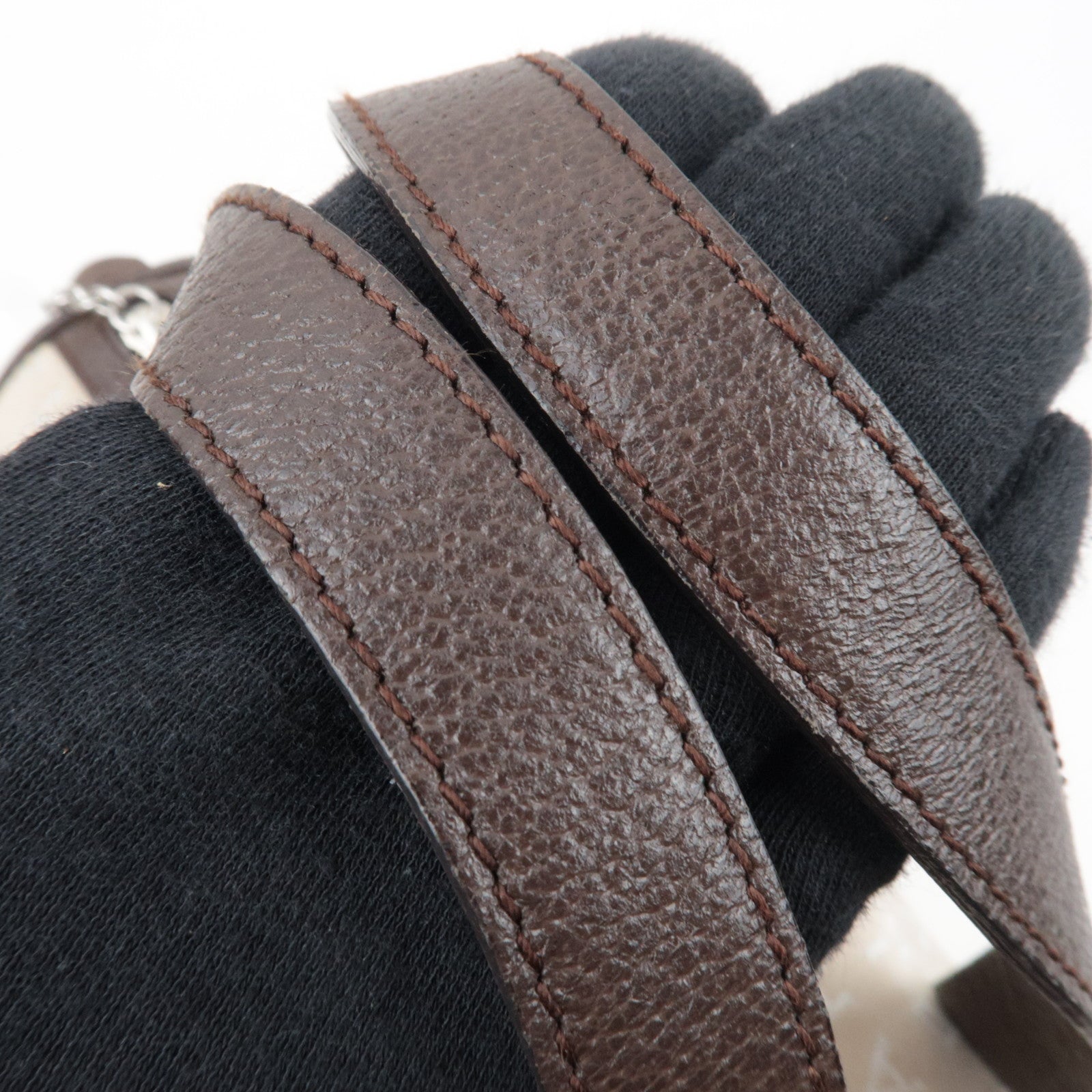 BVLGARI Logomania Canvas Leather Handbag Beige Brown