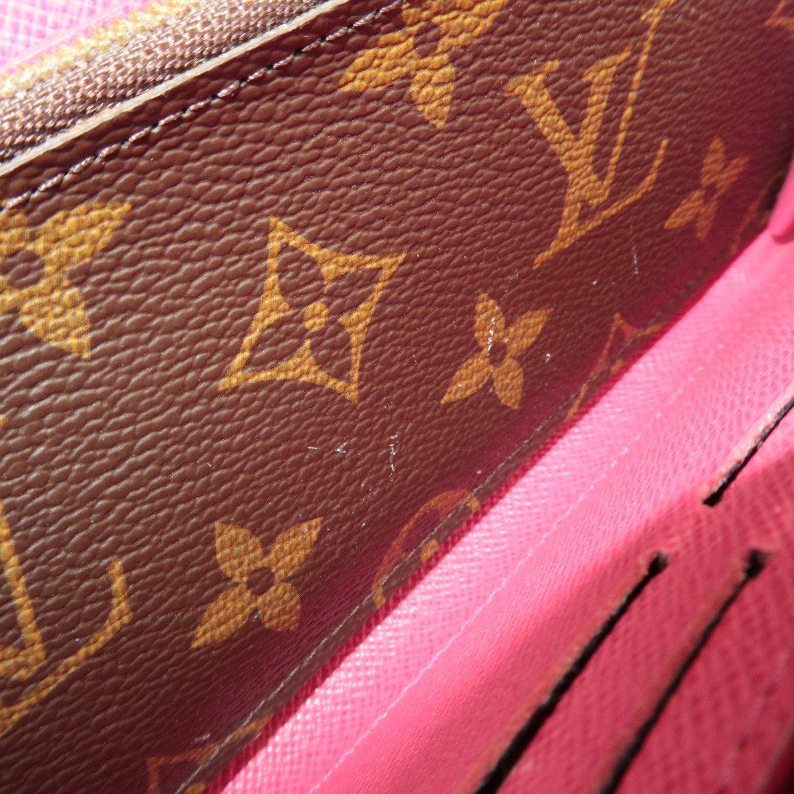 Louis Vuitton Monogram Portefeuille Clemence Long Wallet Fuchsia M60742  SP4146