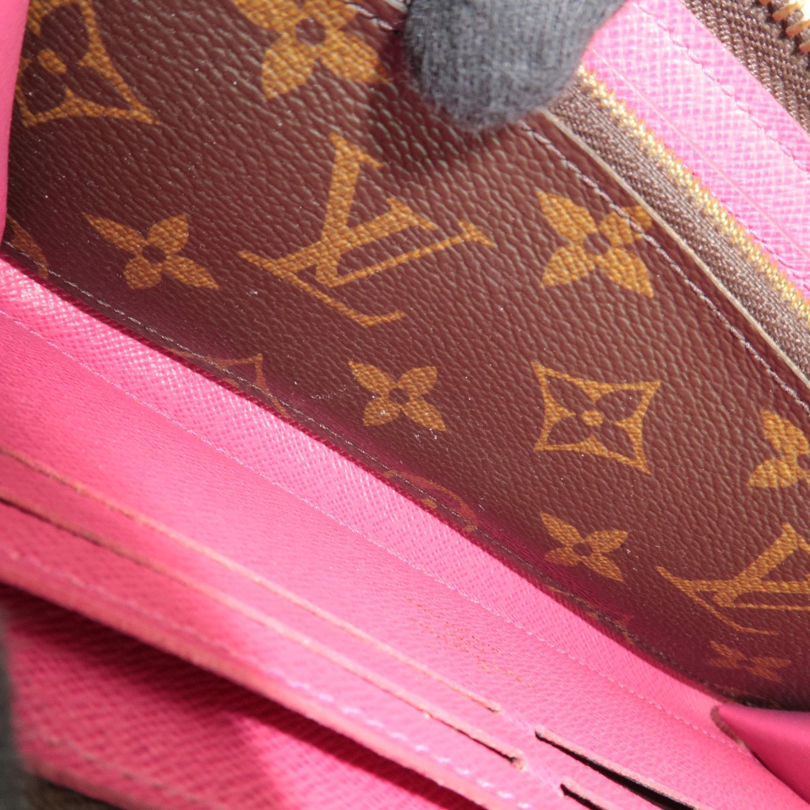 Louis Vuitton Monogram Portefeuille Clemence Long Wallet Fuchsia M60742  SP4146