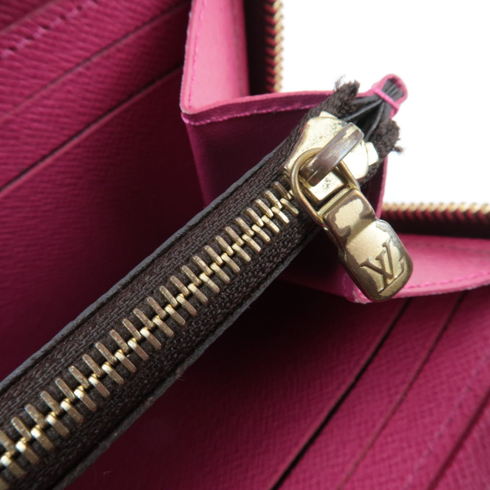 Louis Vuitton Monogram Portefeuille Clemence Long Wallet Fuchsia M60742  SP4146