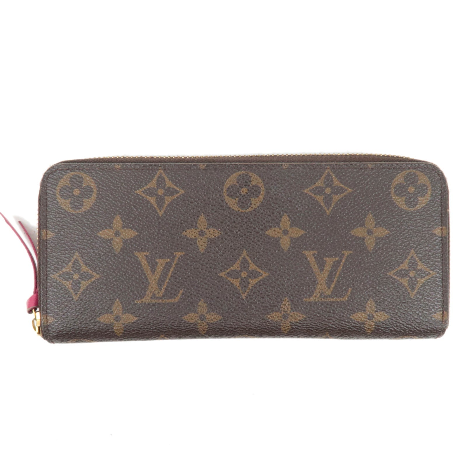 Louis Vuitton Monogram Portefeuille Clemence Long Wallet Fuchsia M60742  SP414685108