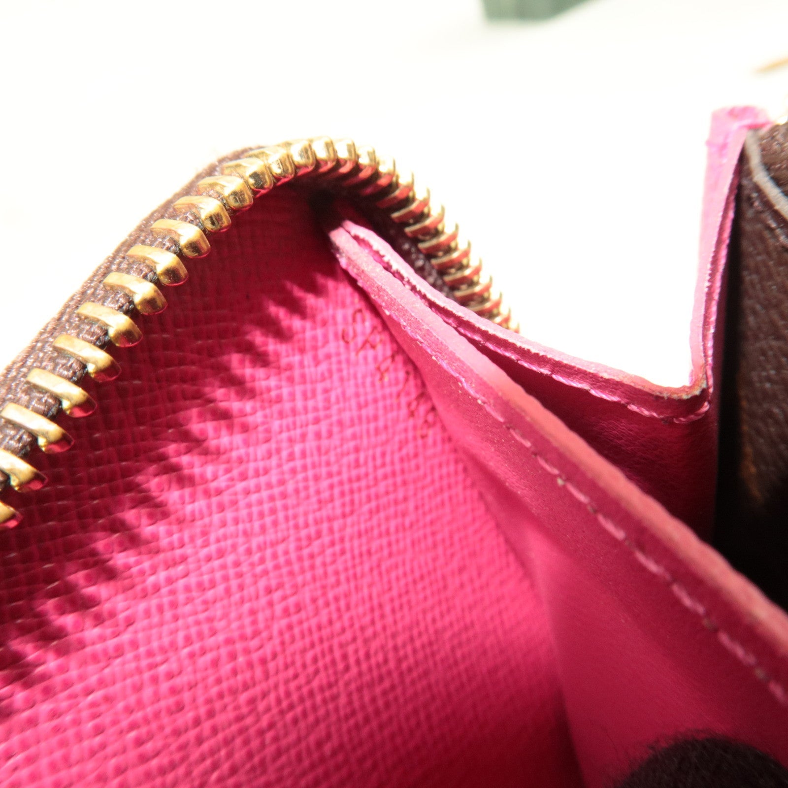 Louis Vuitton Monogram Portefeuille Clemence Long Wallet Fuchsia M60742  SP4146