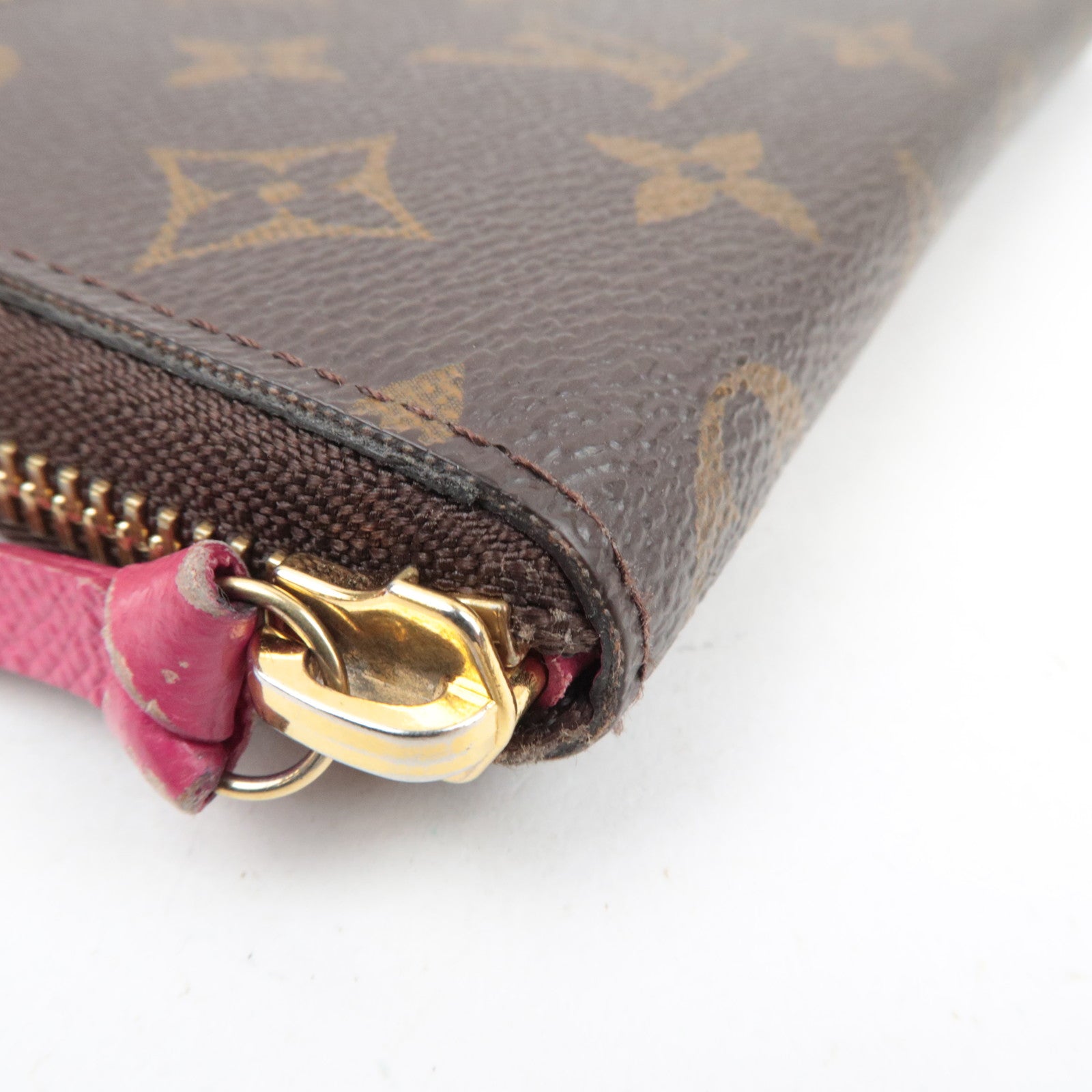 Louis Vuitton Monogram Portefeuille Clemence Long Wallet Fuchsia M60742  SP4146
