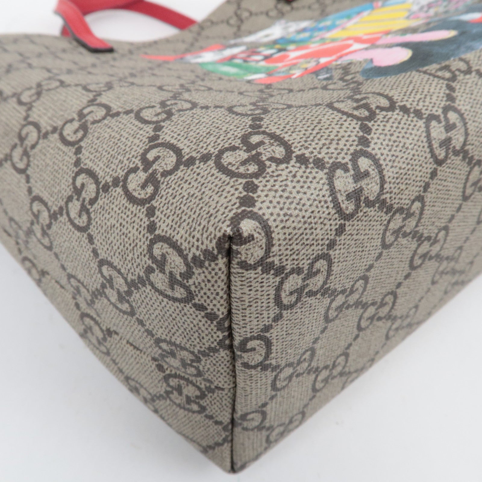 GUCCI Children's Yuko Higuchi Cat GG Supreme Leather Tote Bag 410812