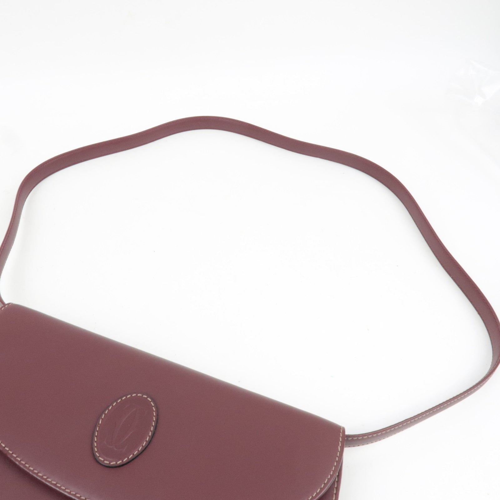 Cartier Must Line 2Way Leather Shoulder Bag Bordeaux