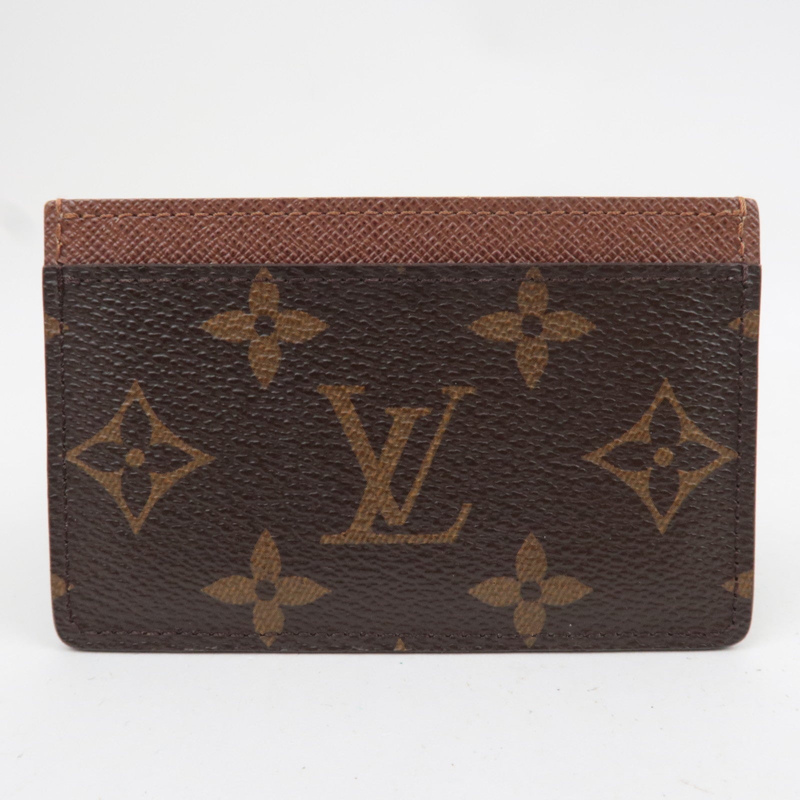Louis Vuitton Monogram Porte Carte Simple Card Case Armagnac M61733