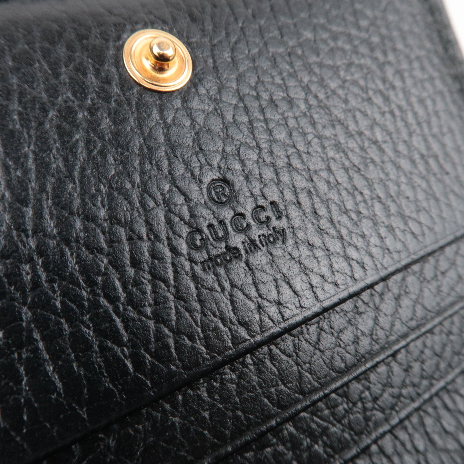 GUCCI GG Marmont Bifold Wallet Beige Black 658610