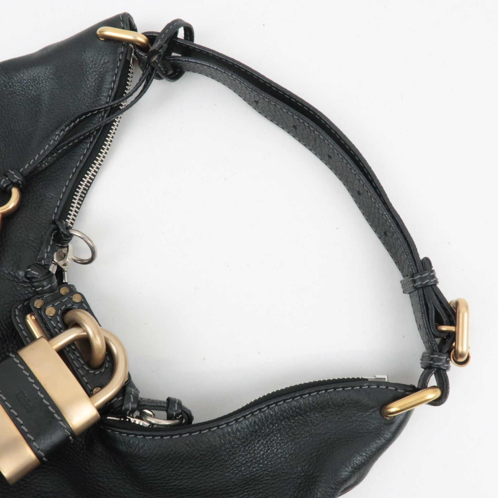 Chloe Paddington Shoulder Bag Leather Black *Key Lock