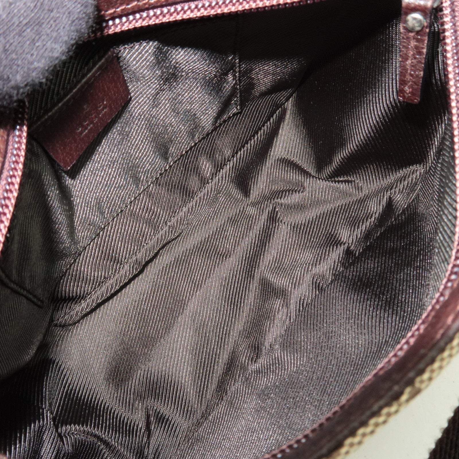 GUCCI Canvas Leather Small Shoulder Bag GG Beige 106644