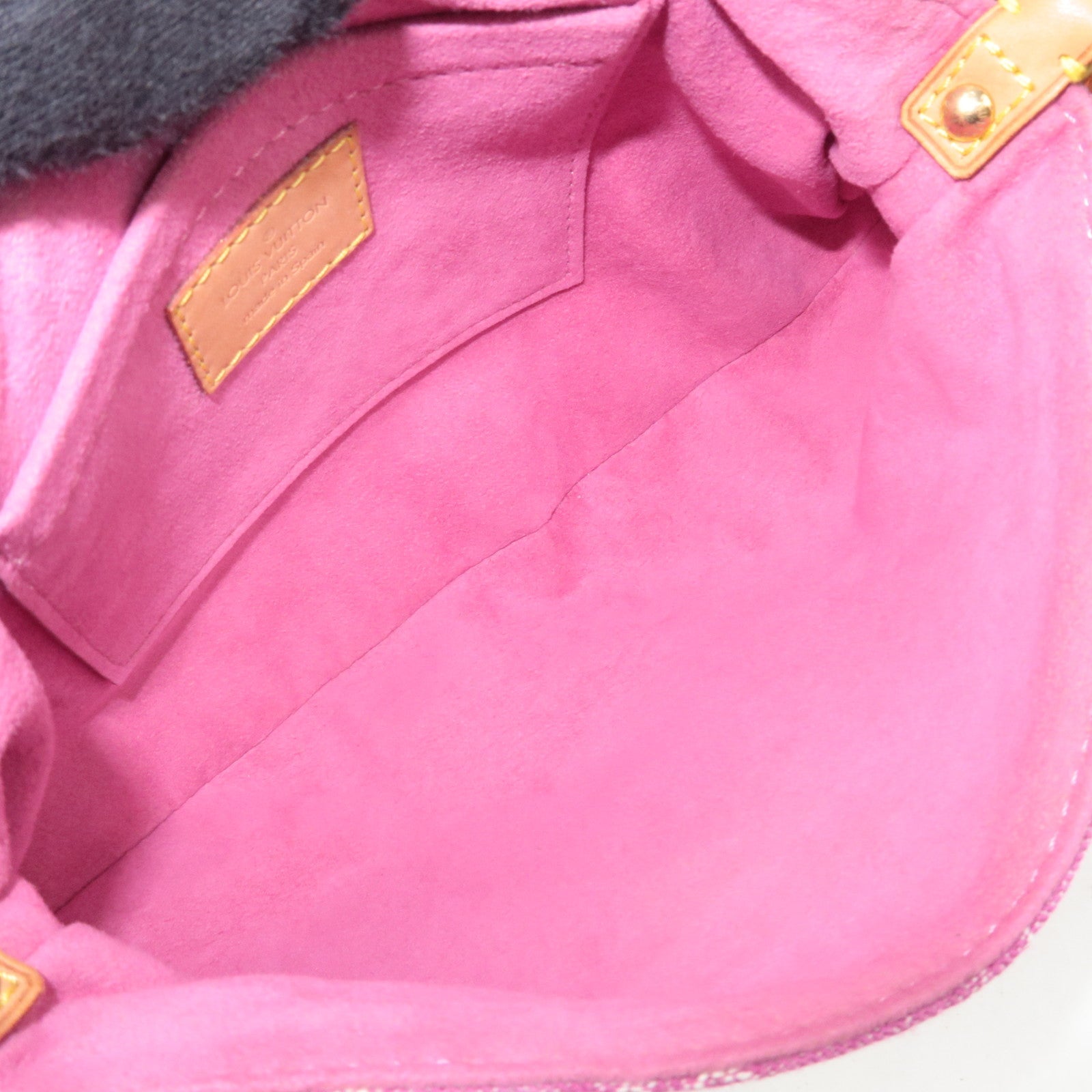 Louis Vuitton Monogram Denim Mini Pleaty Bag Pink M95216