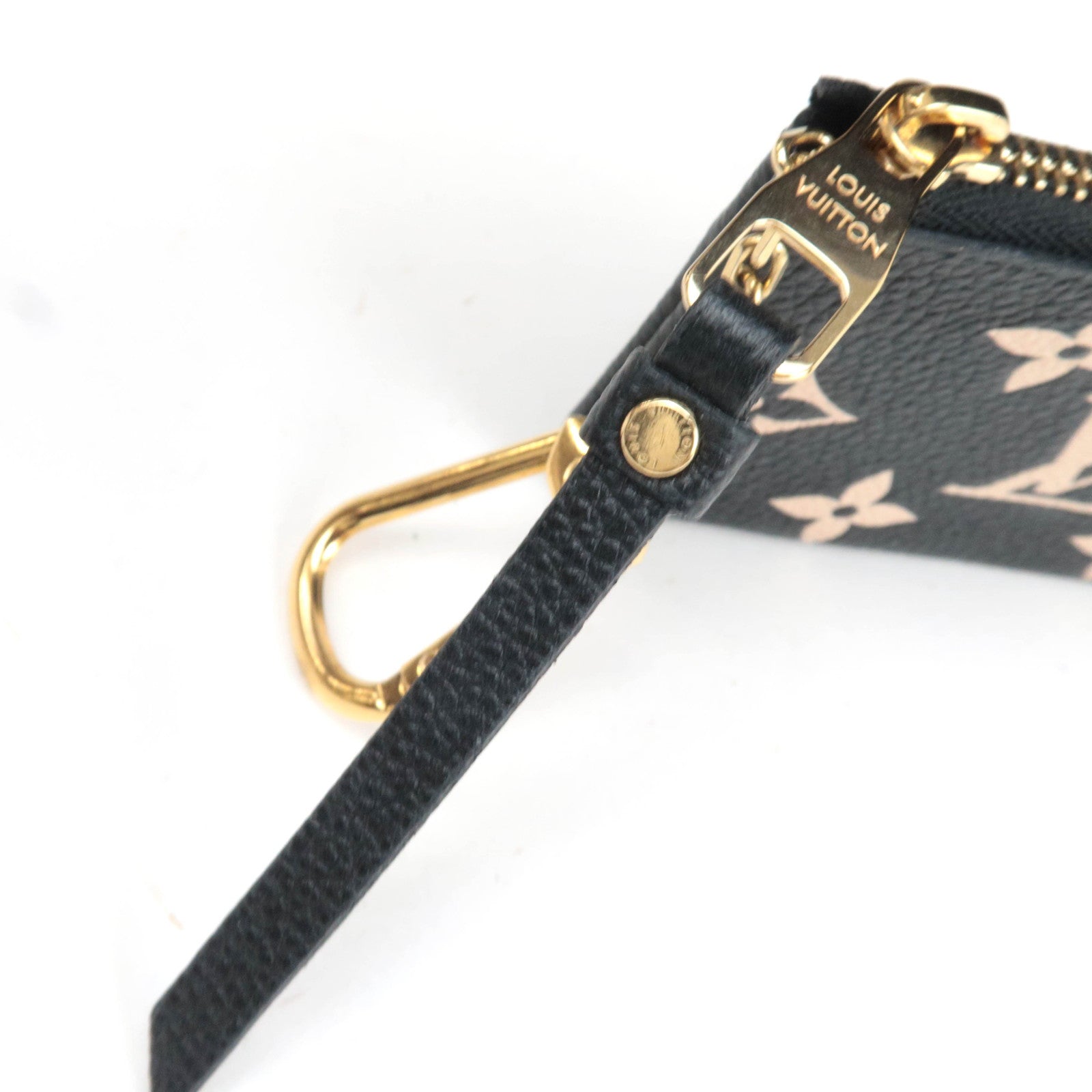 Louis Vuitton Bicolor Monogram Empreinte Pochette Cles Coin Case Noir M80885