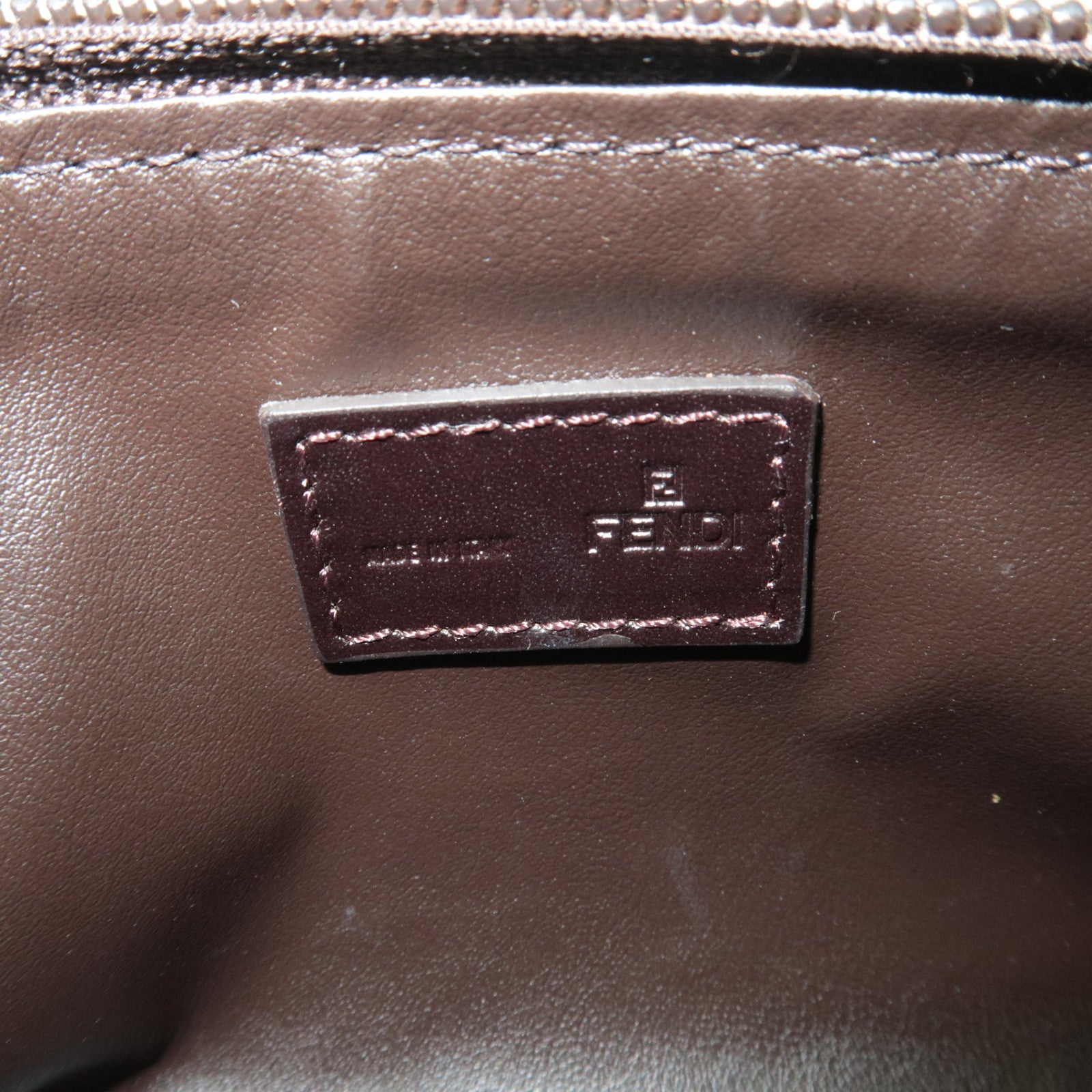 FENDI Zucca Canvas Leather Small Pouch 7N0037