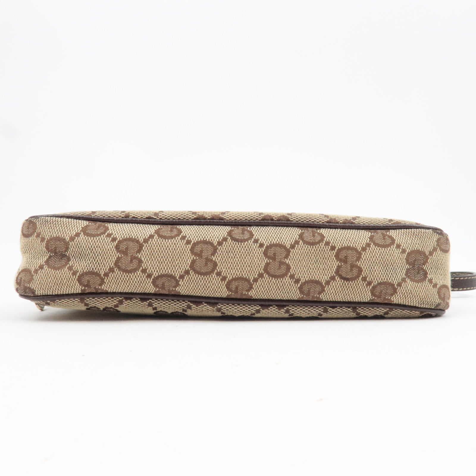 GUCCI Small Shoulder Bag GG Canvas Leather Beige 154432