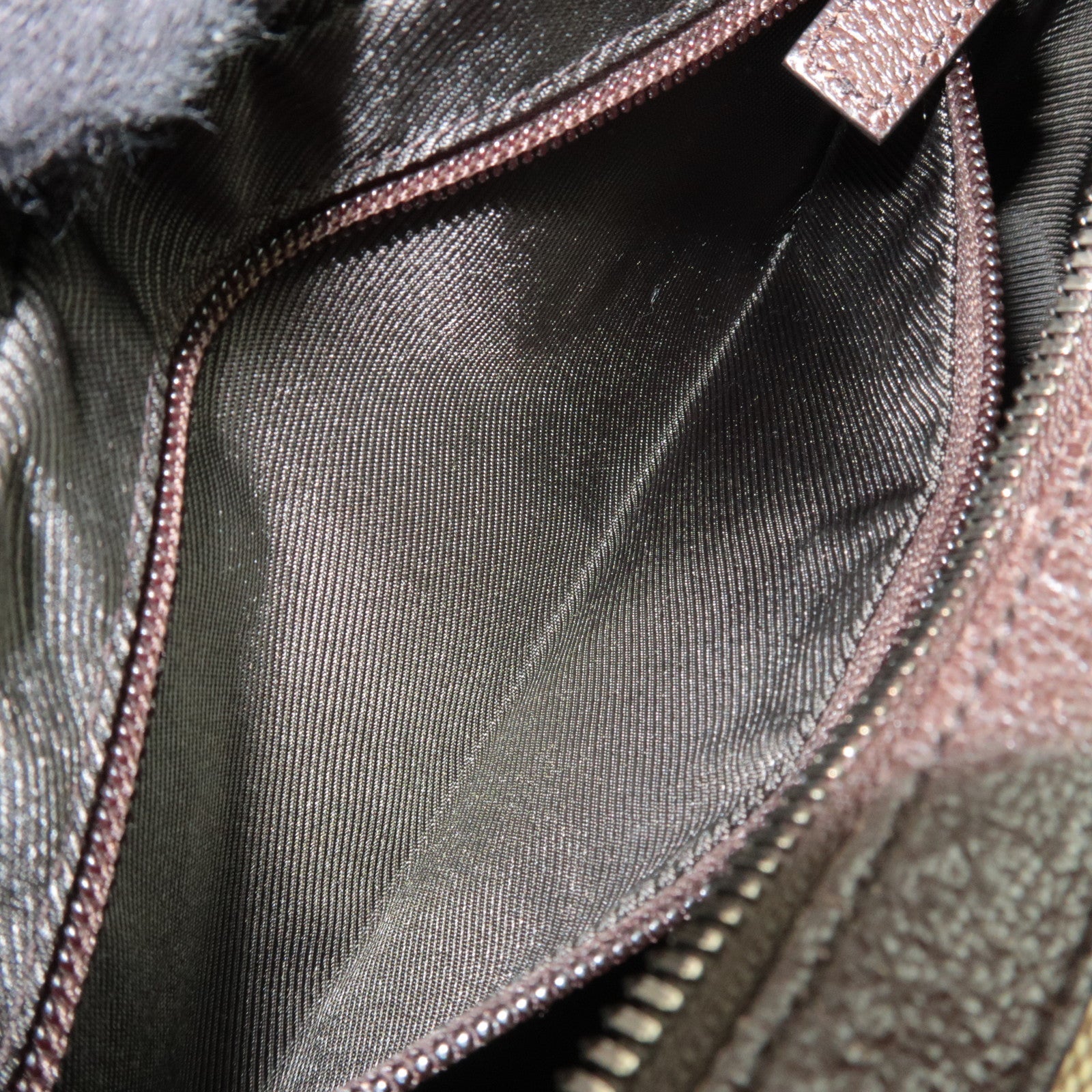 GUCCI Shoulder Bag GG Canvas Leather Beige Brown 35098