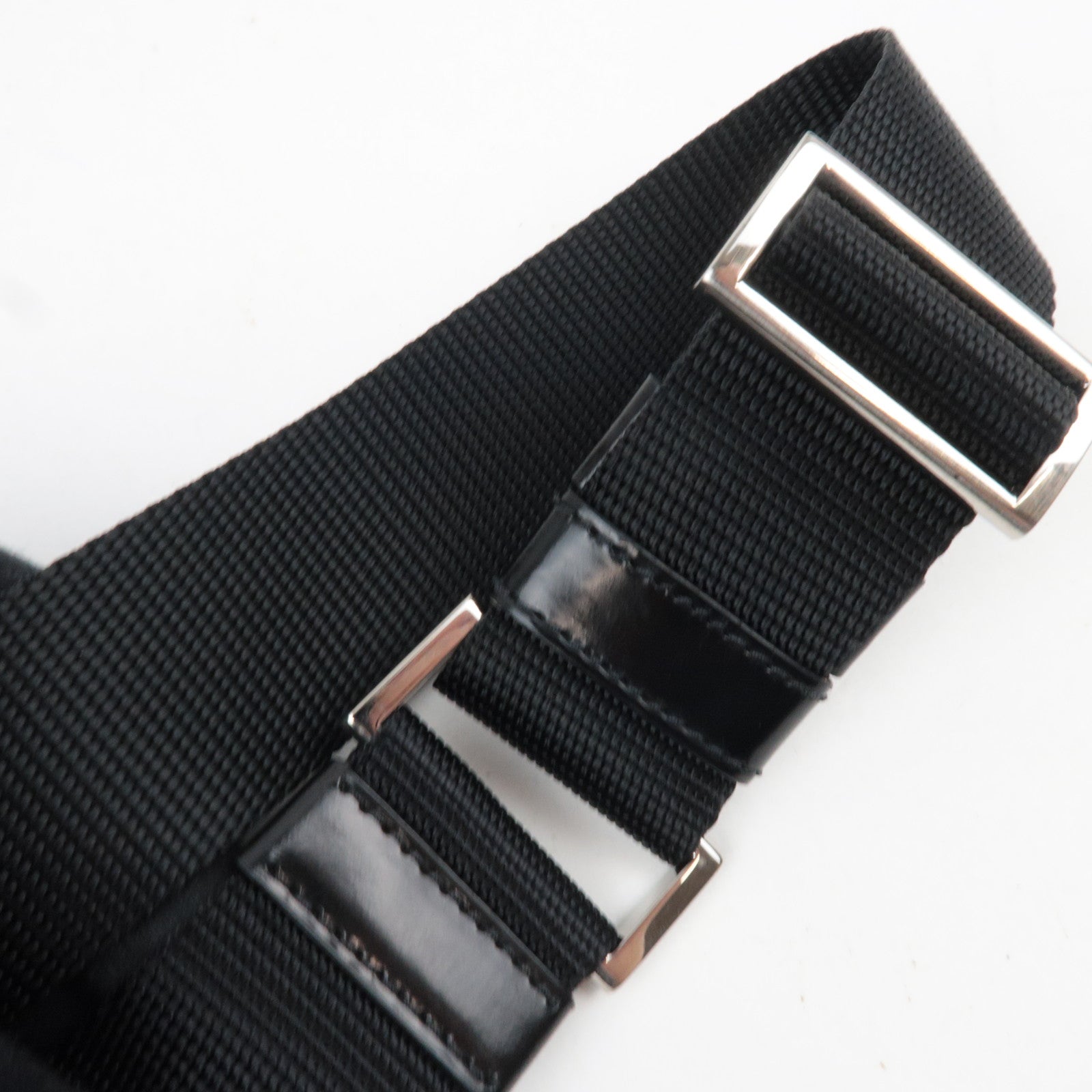 PRADA Floral Print Nylon Leather 2Way Handbag Black Red BN1066