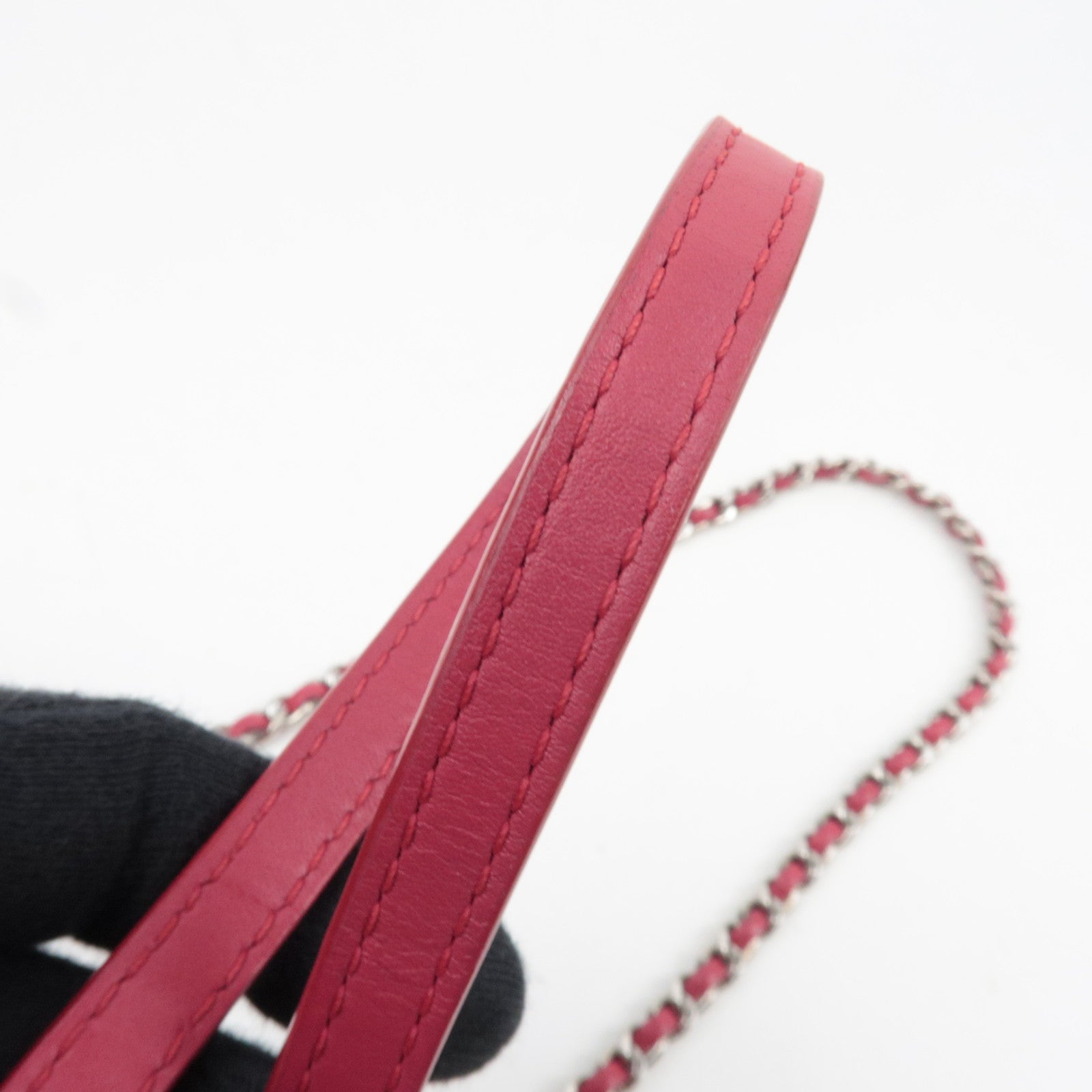 CHANEL Matelasse Chain Shoulder Bag Lambskin Pink