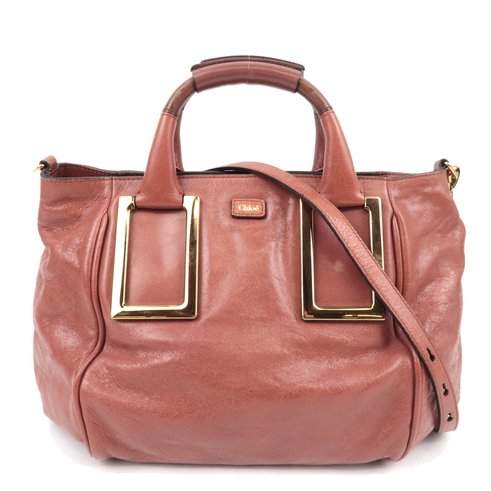 Chloe Ethel Leather 2Way Shoulder Bag Brown85555