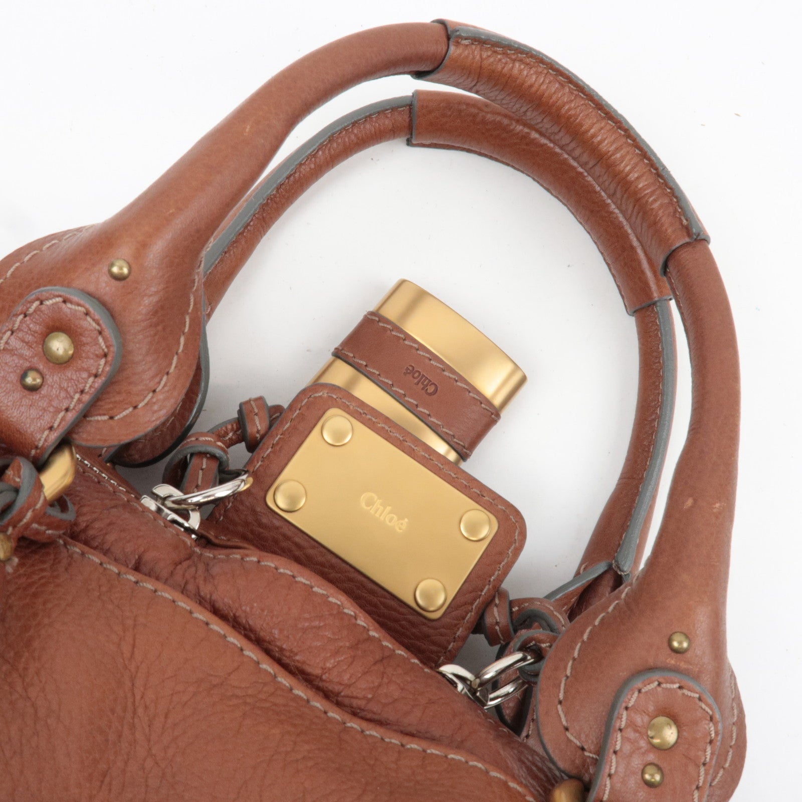 Chloe Paddington Leather  Handbag Brown