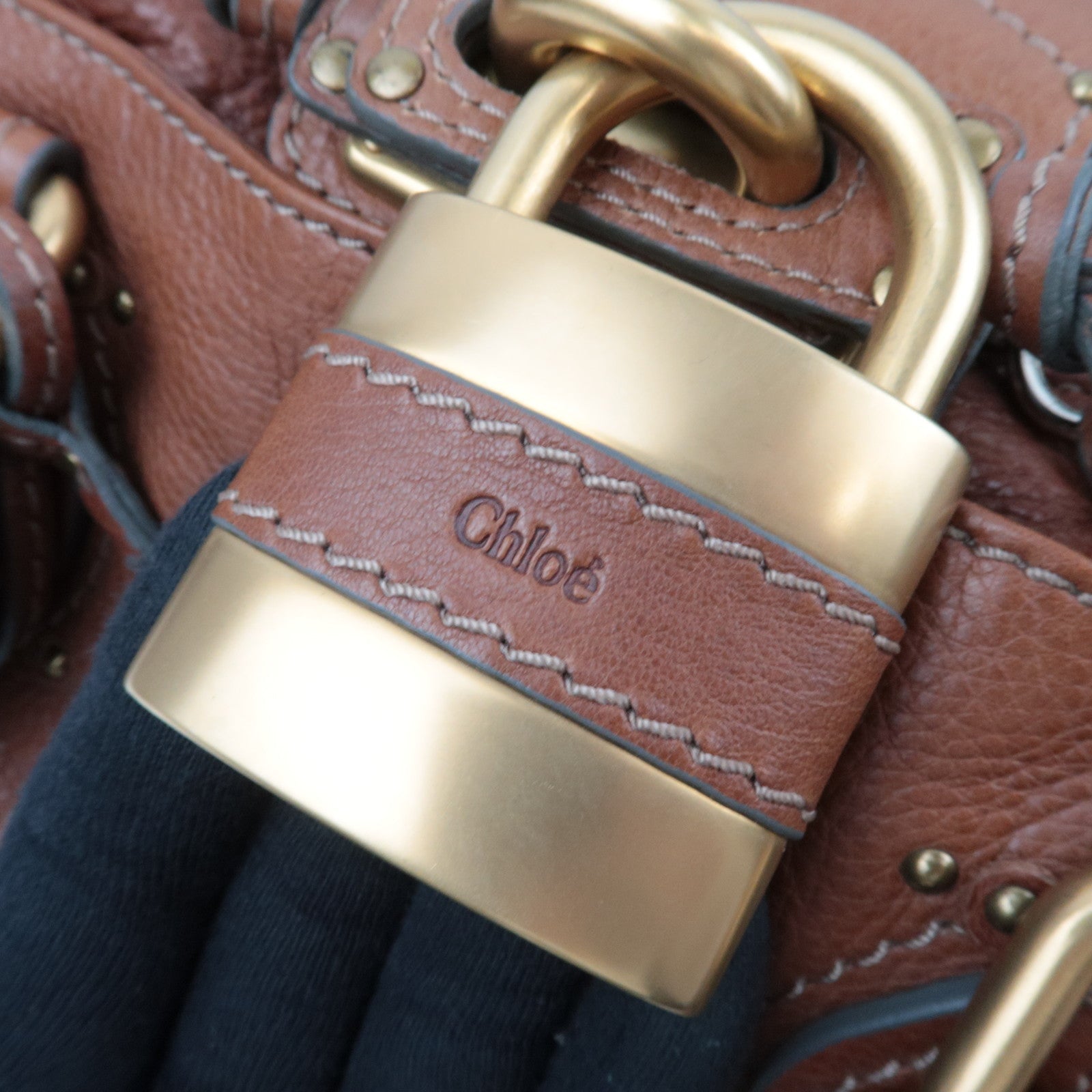 Chloe Paddington Leather  Handbag Brown