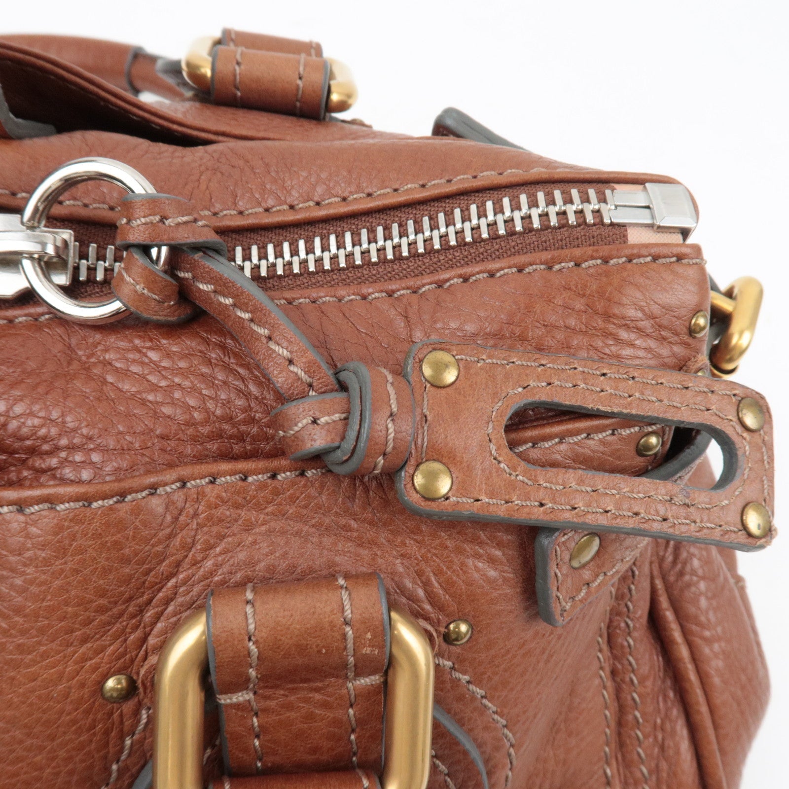 Chloe Paddington Leather  Handbag Brown