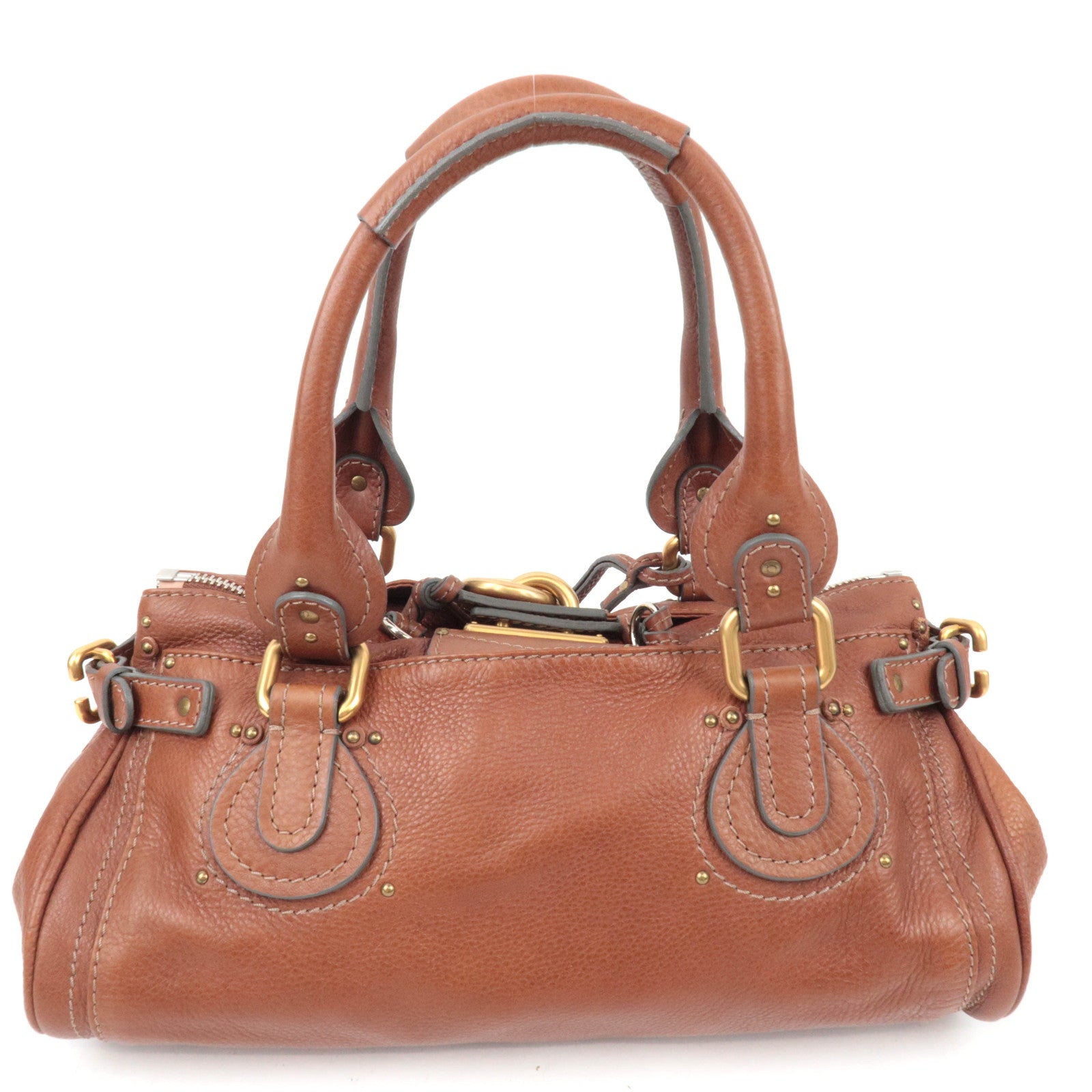 Chloe Paddington Leather  Handbag Brown