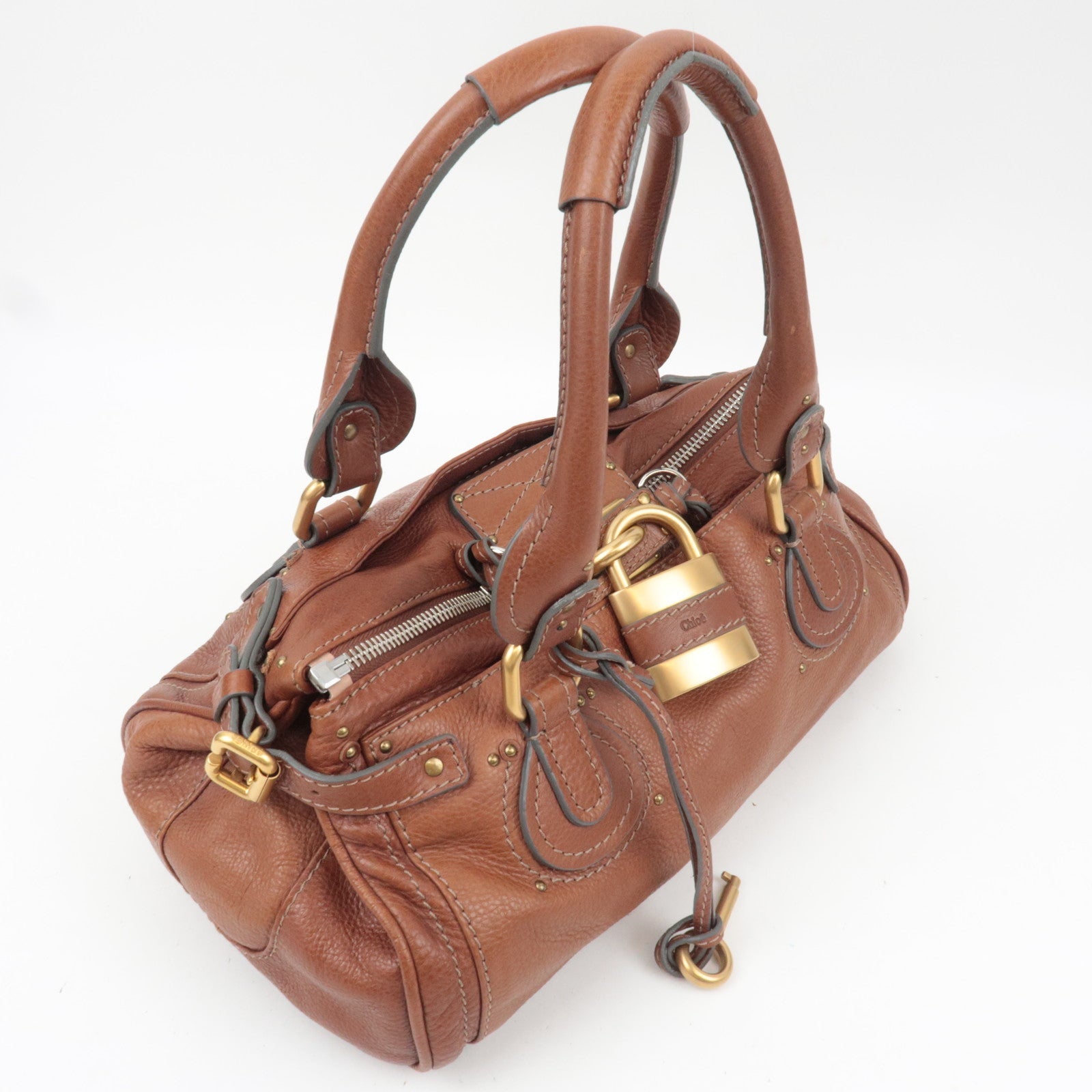 Chloe Paddington Leather  Handbag Brown