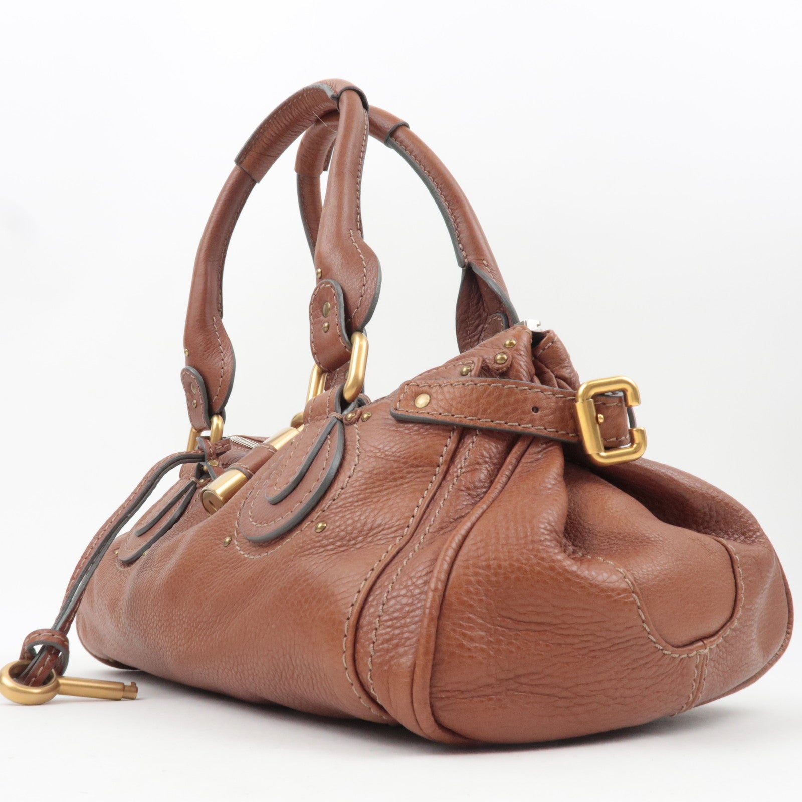 Chloe Paddington Leather  Handbag Brown