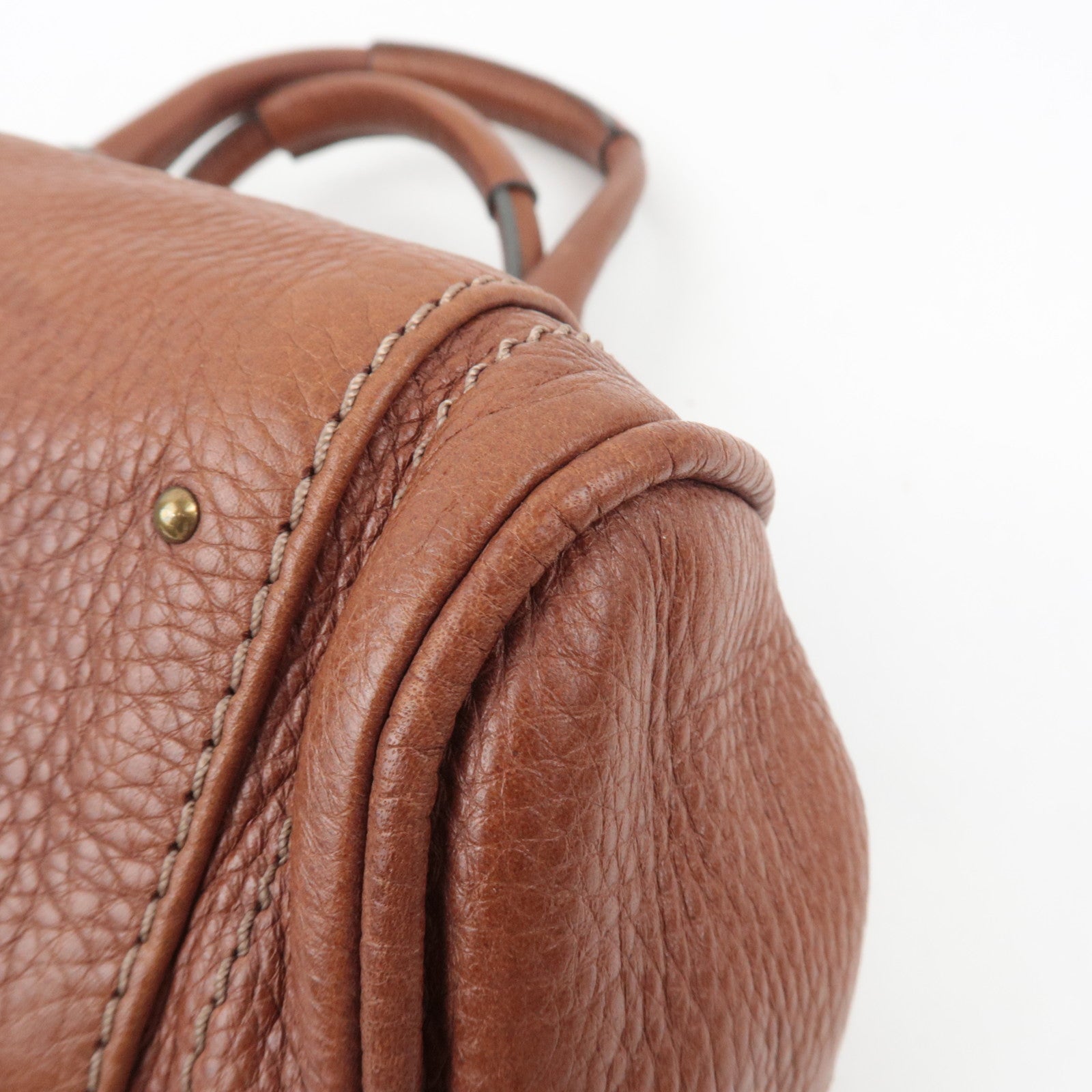 Chloe Paddington Leather  Handbag Brown