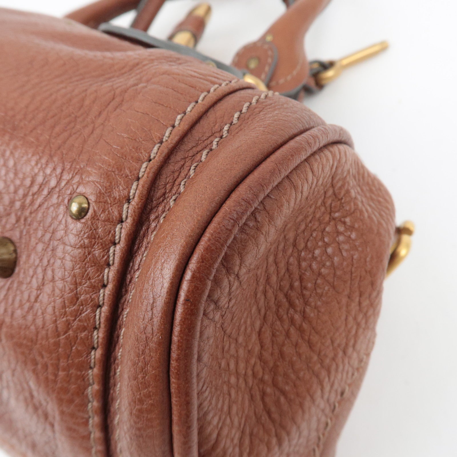 Chloe Paddington Leather  Handbag Brown